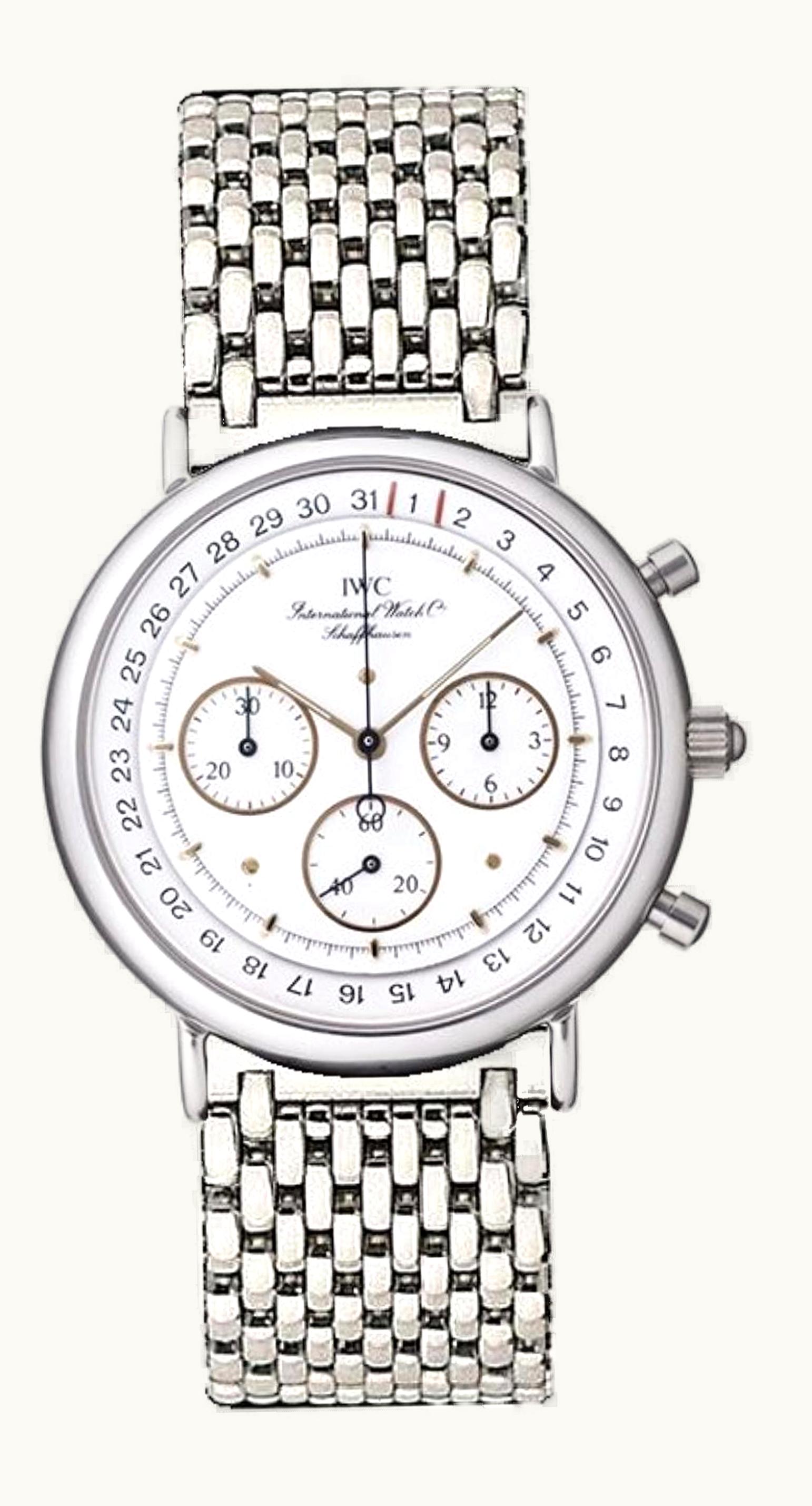 IWC Portofino Chronograph MecaQuartz Stainless Steel / White / Bracelet