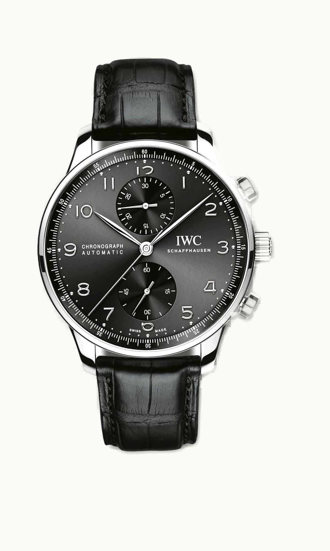 IWC Portuguese Chrono-Automatic Stainless Steel / Black
