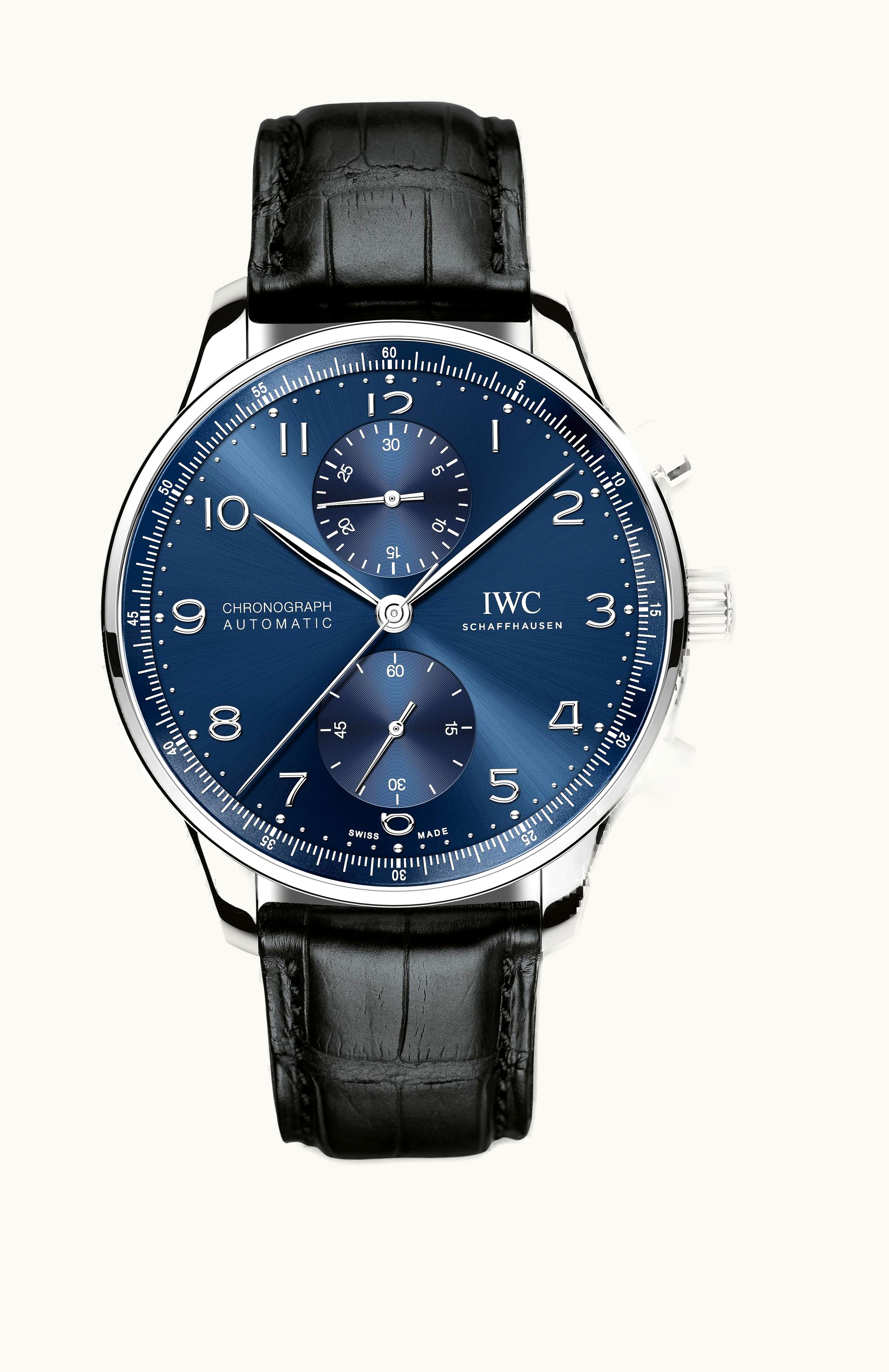 IWC Portuguese Chrono-Automatic Stainless Steel / Blue