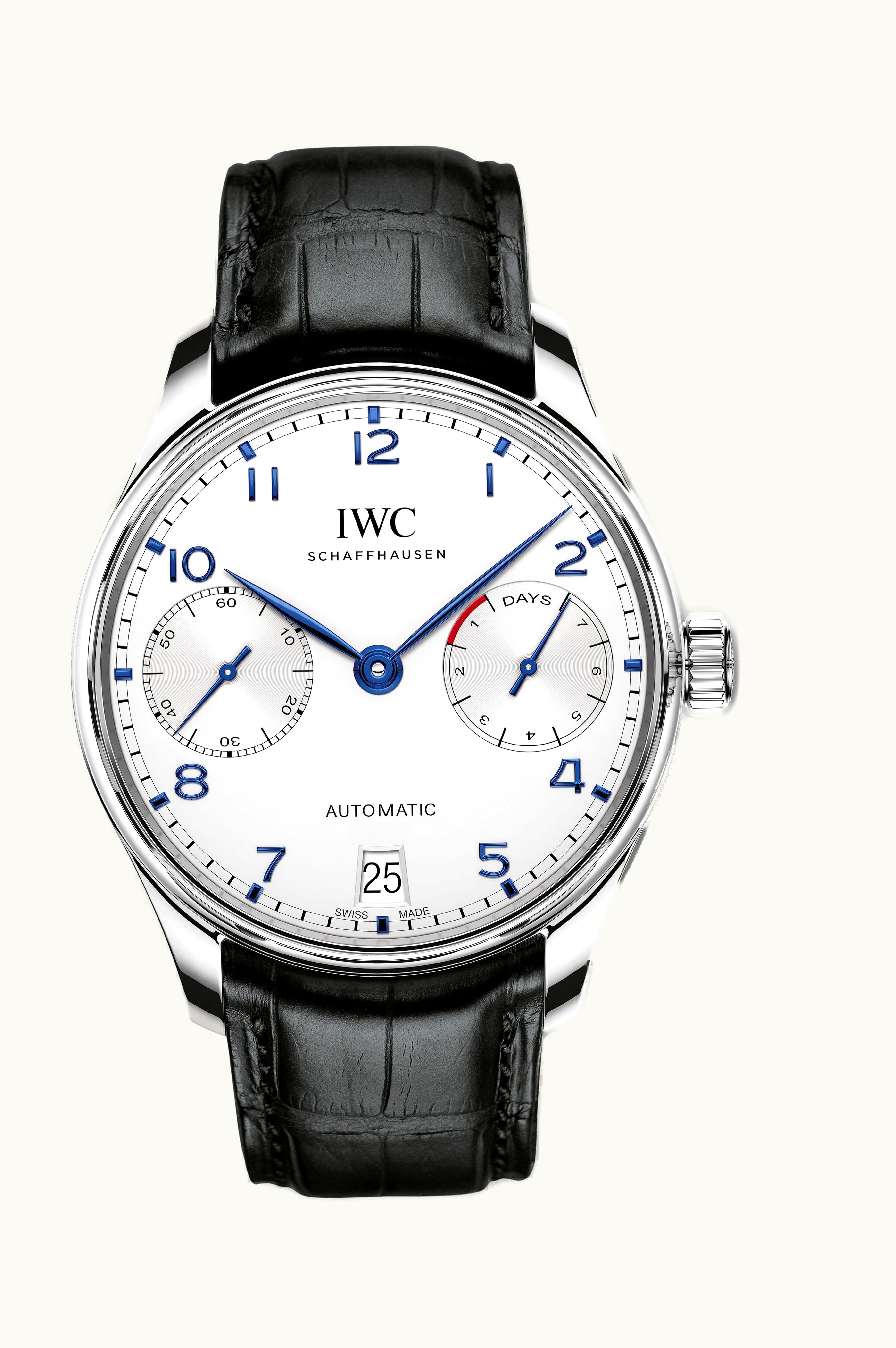 IWC Portugieser Automatic 5007 Stainless Steel / Silver - Blue Numerals
