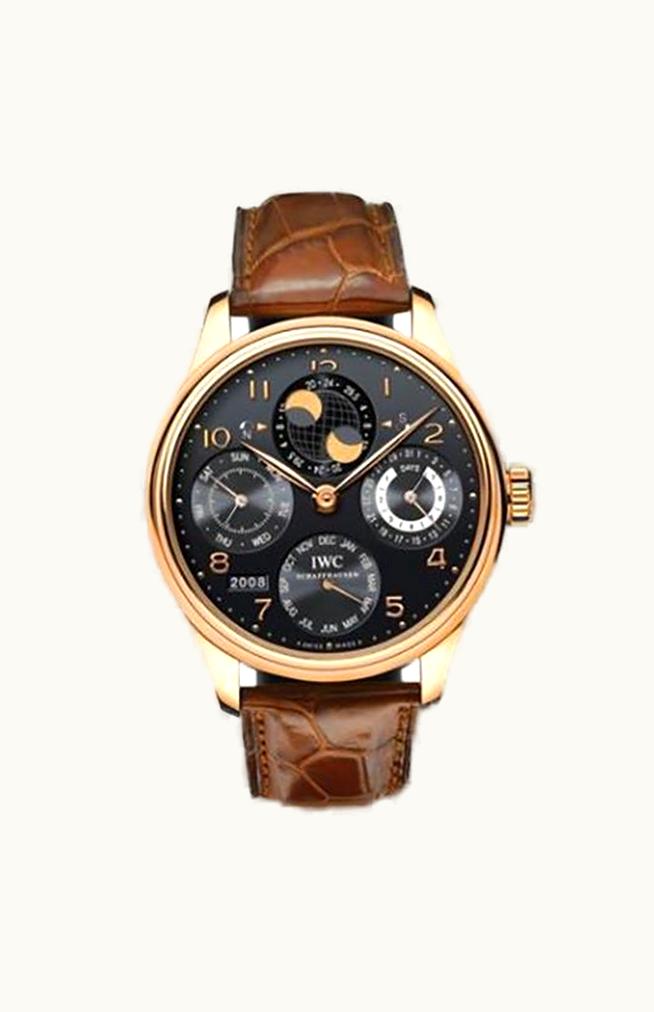 IWC Portugieser Perpetual Calendar 5021 Luis Figo Rose Gold / Black