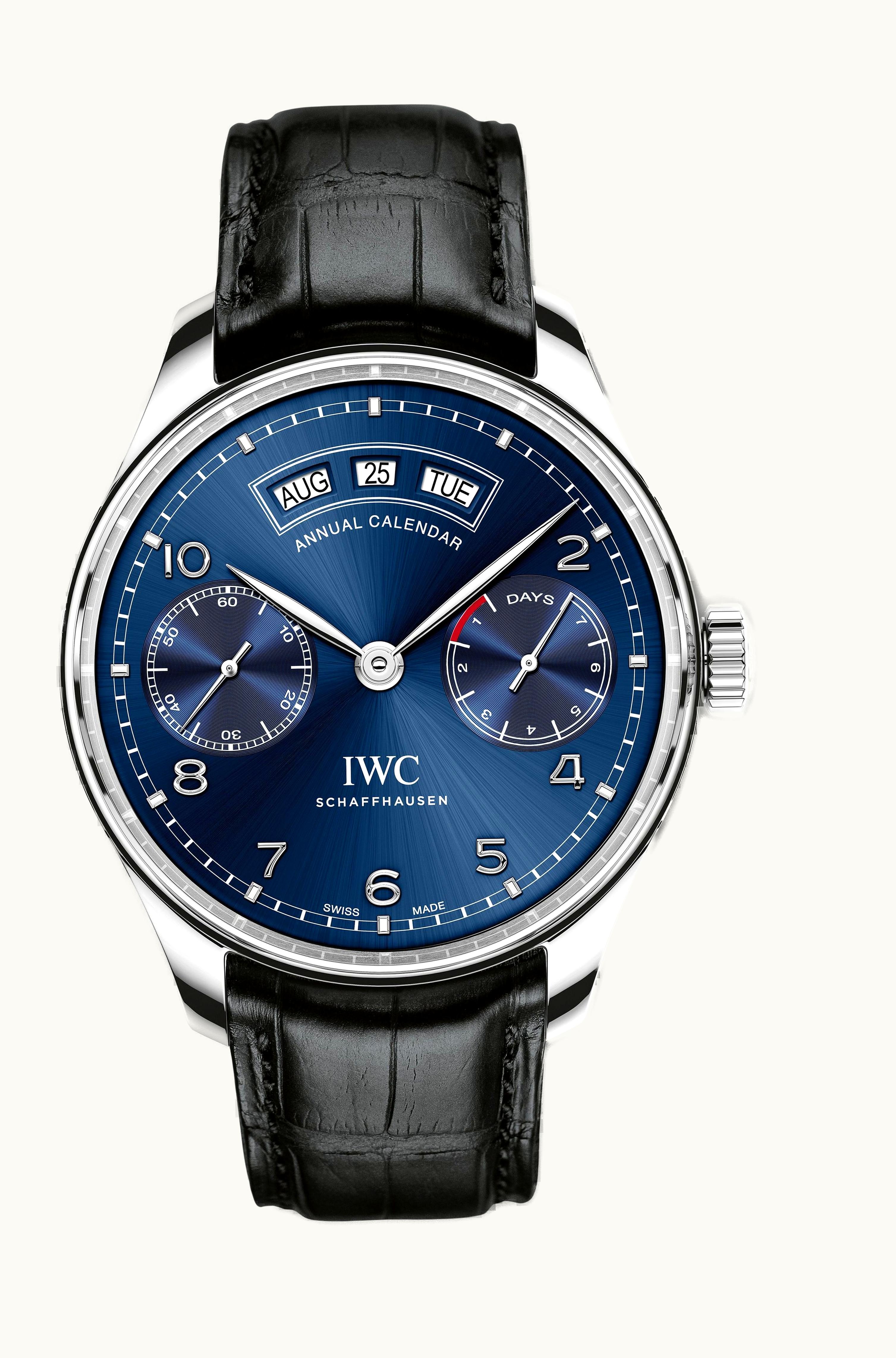 IWC Portugieser Annual Calendar Stainless Steel / Blue