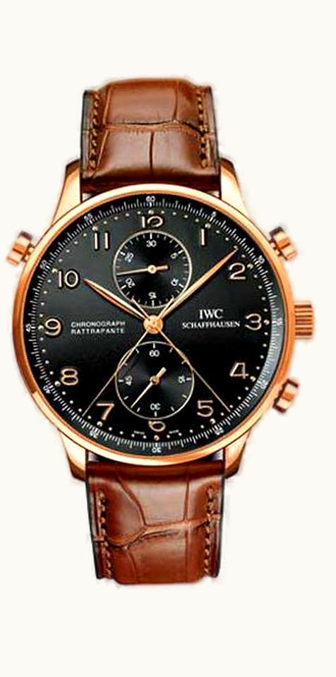 IWC Portuguese Chrono-Rattrapante Rose Gold / Black