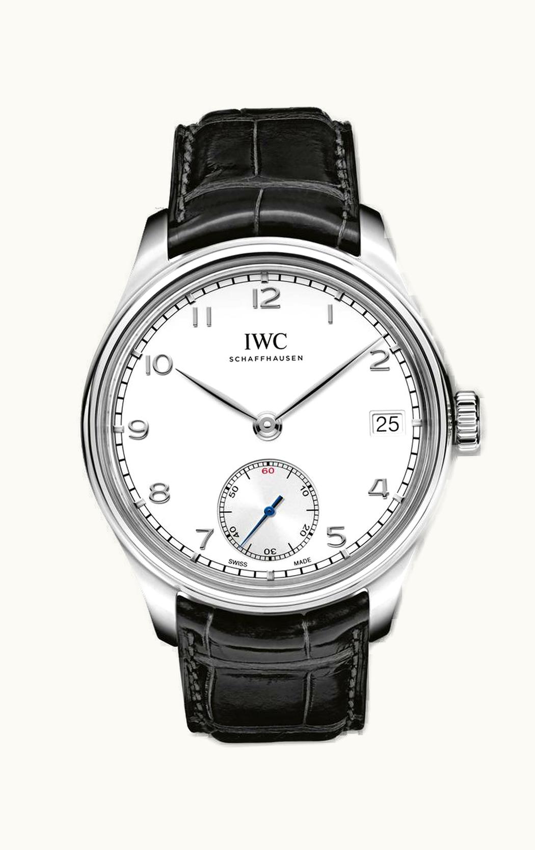 IWC Portuguese Hand-Wound Eight Days Stainless Steel / Silver
