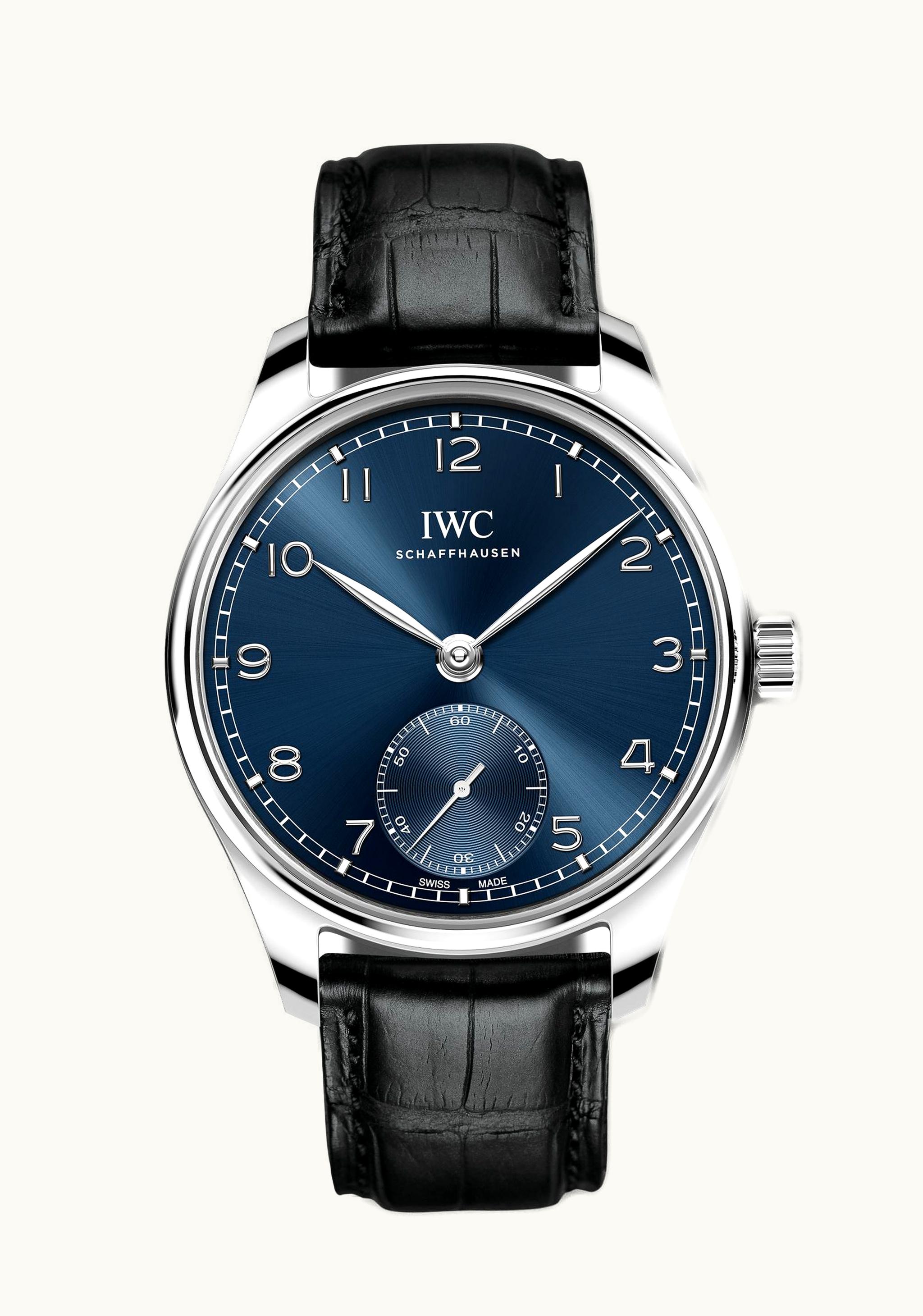 IWC Portugieser Automatic 40 Stainless Steel / Blue / Alligator