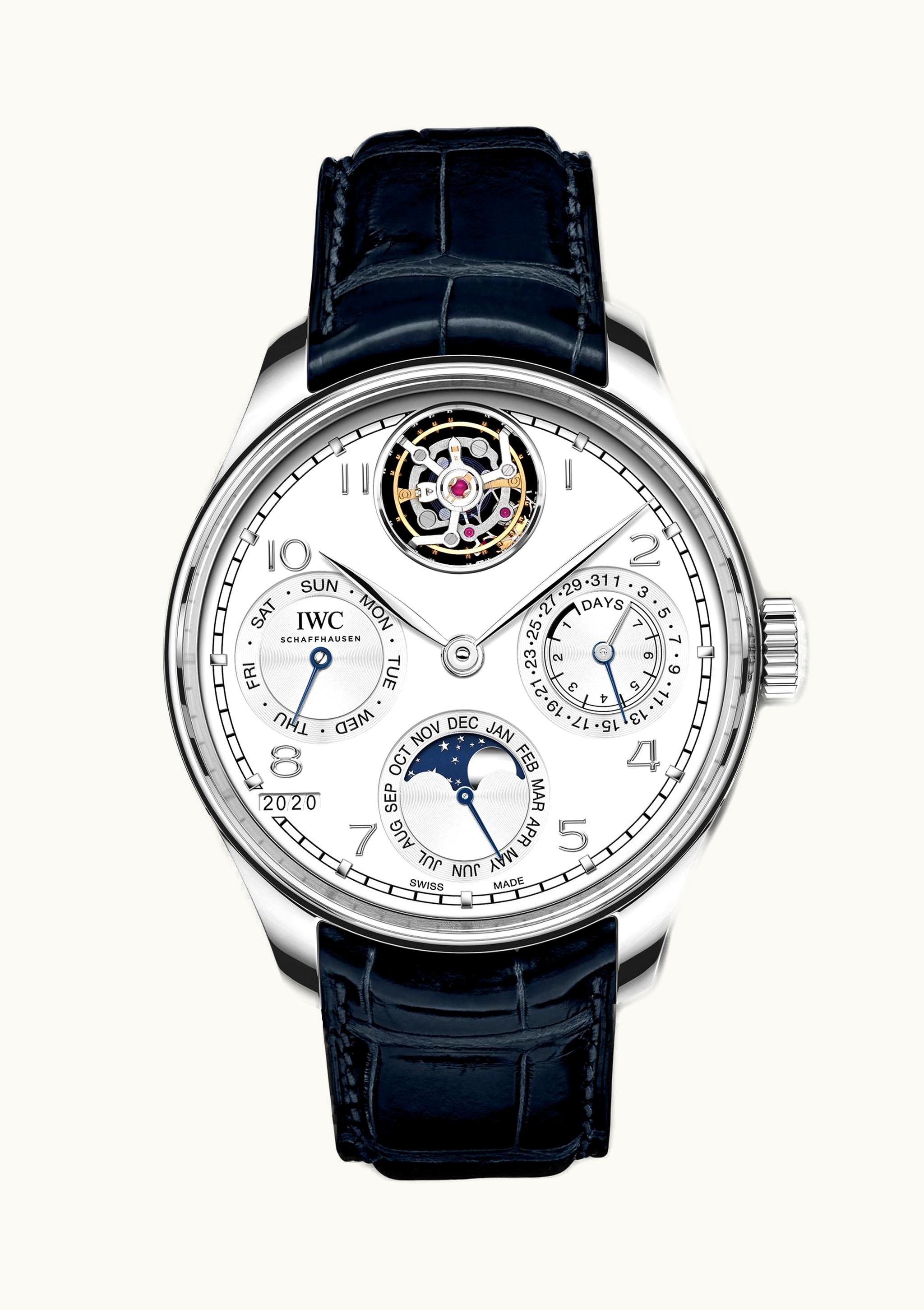 IWC Portuguese Perpetual Calendar Tourbillon Platinum / Silver
