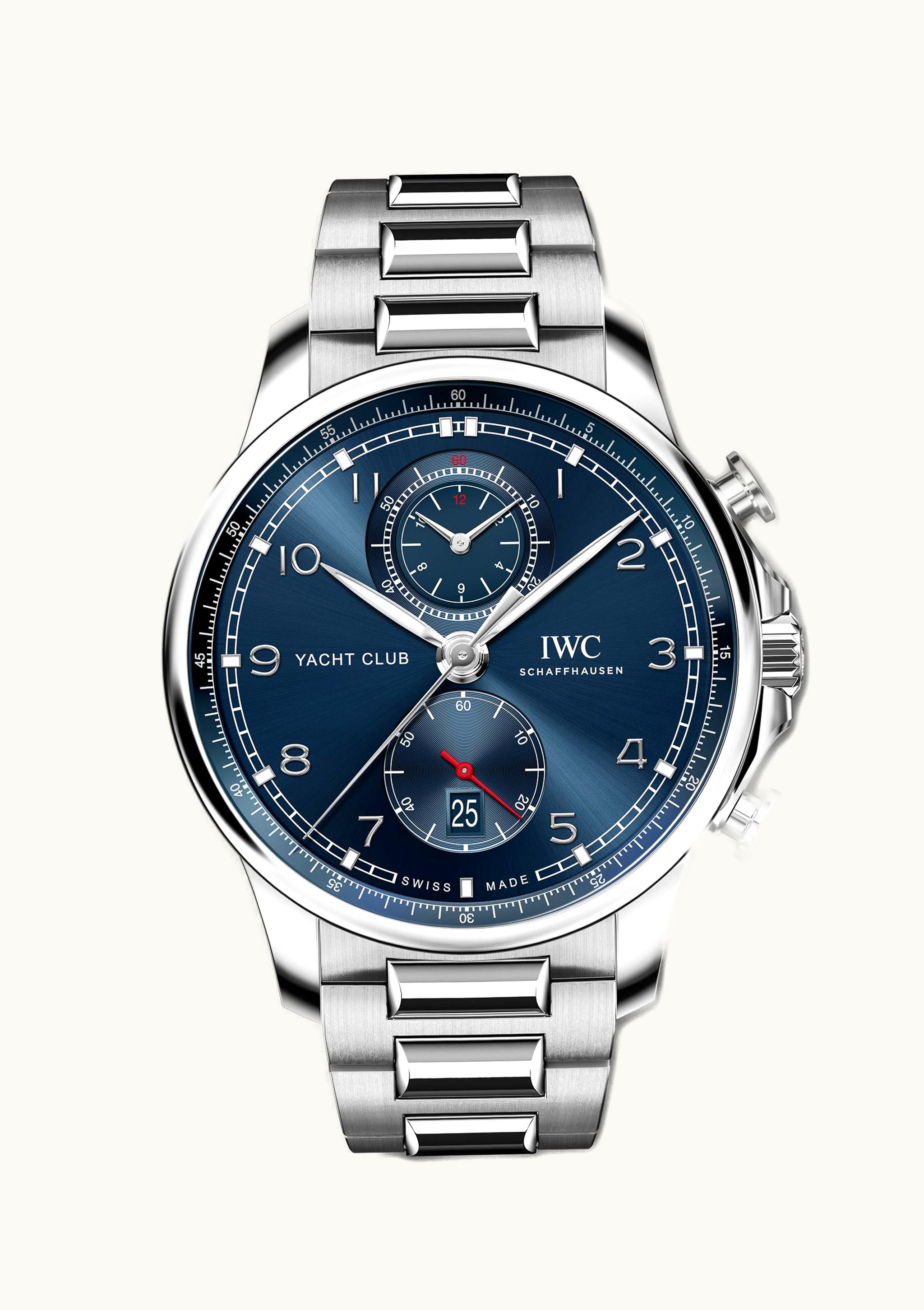 IWC Portugieser Yacht Club Chronograph Stainless Steel / Blue / Bracelet