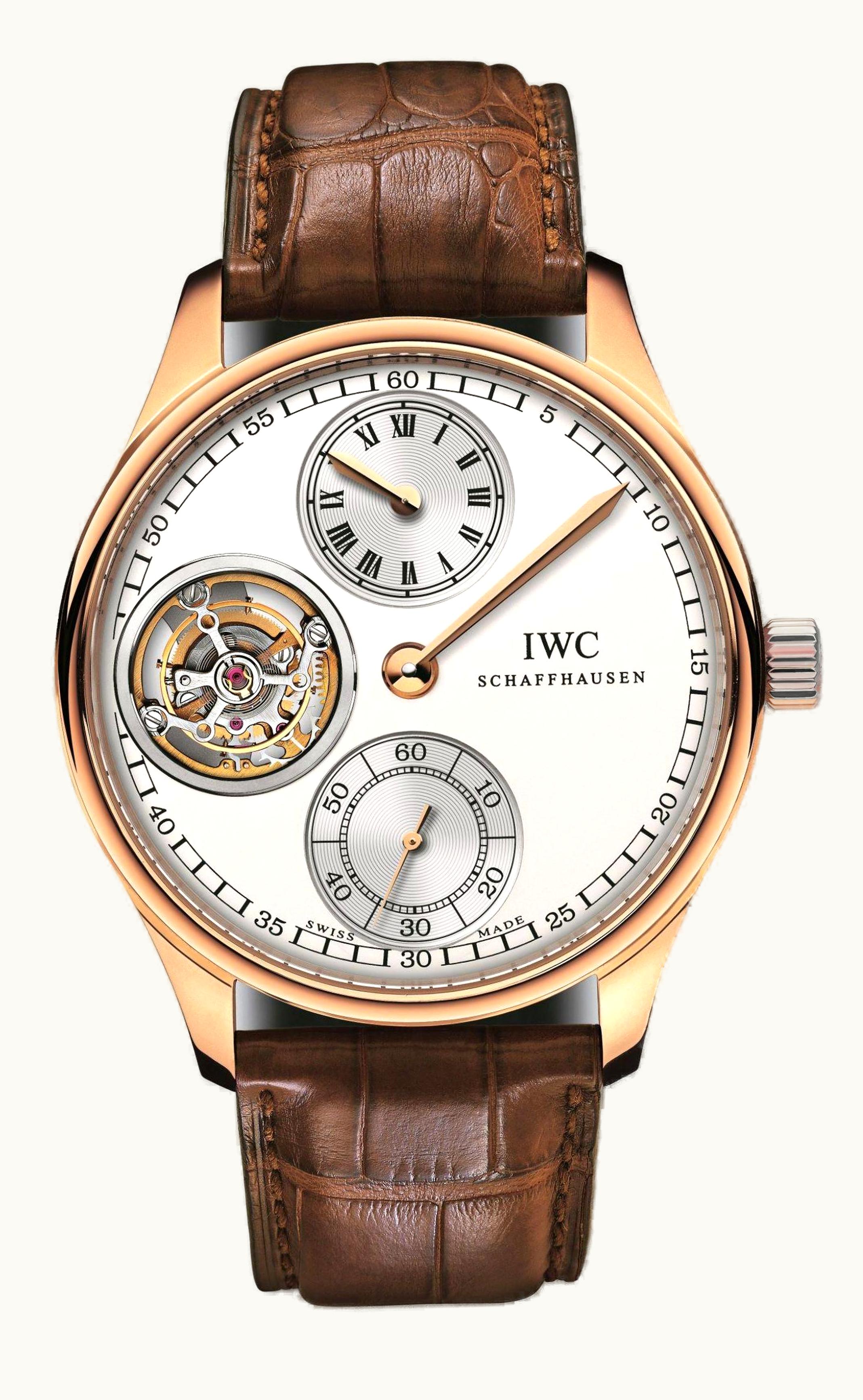 IWC Portugieser Regulateur Tourbillon Rose Gold / Silver