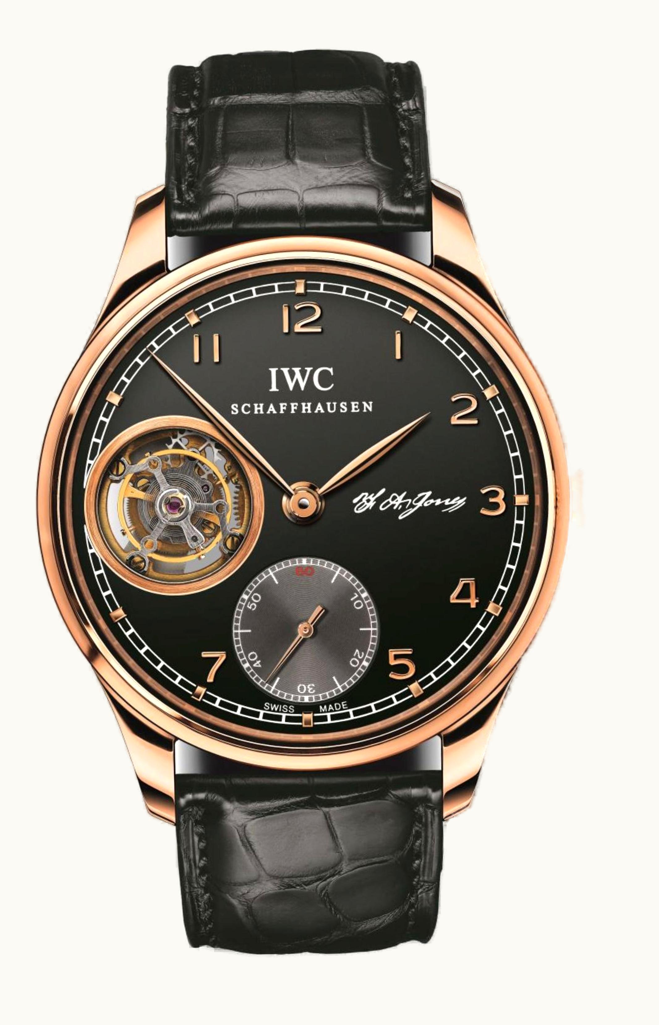 IWC Portugieser Tourbillon Hand-Wound F.A. Jones Red Gold / Black