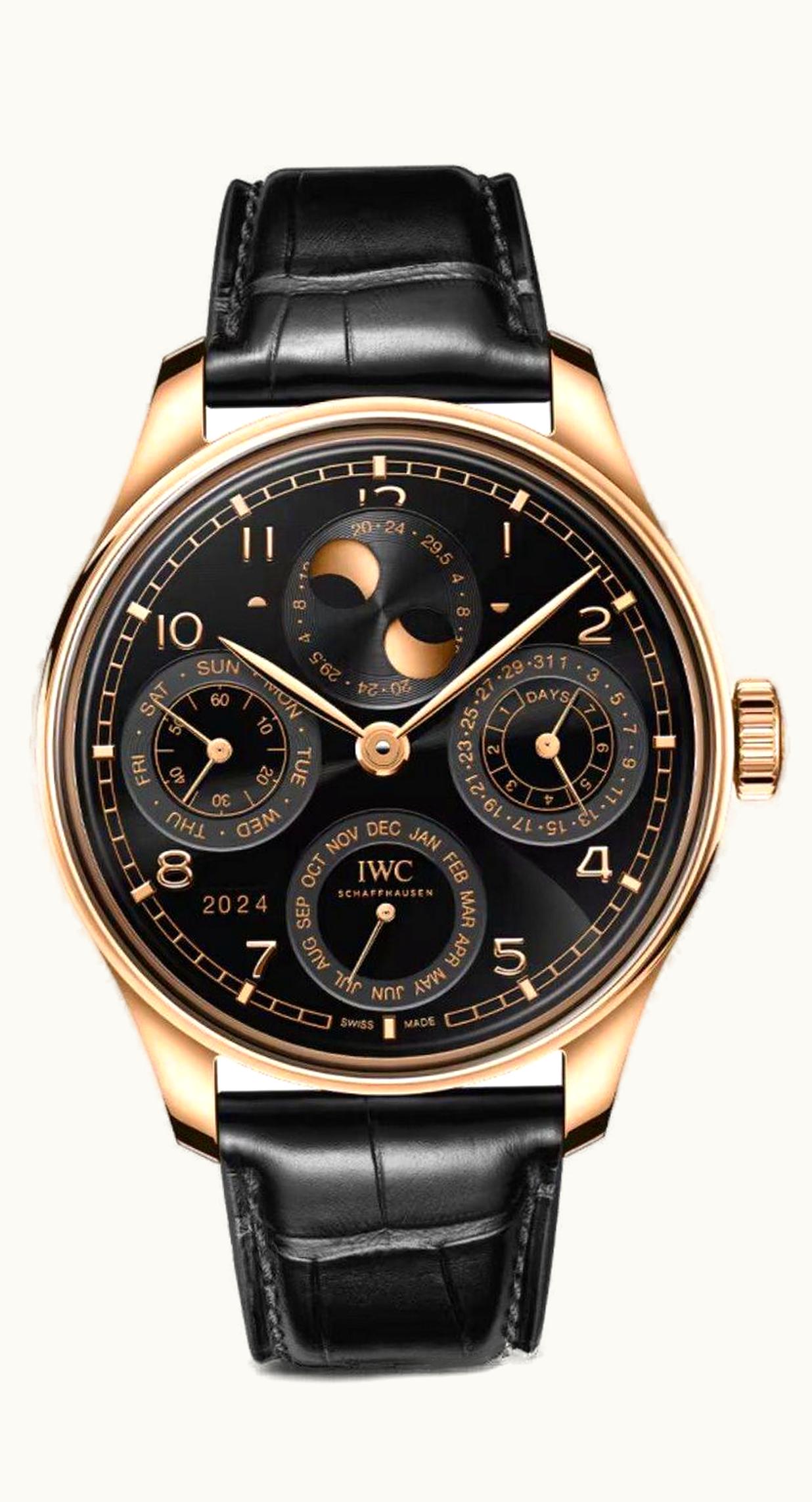 IWC Portuguese Chrono-Automatic Rose Gold / Black / Diamond
