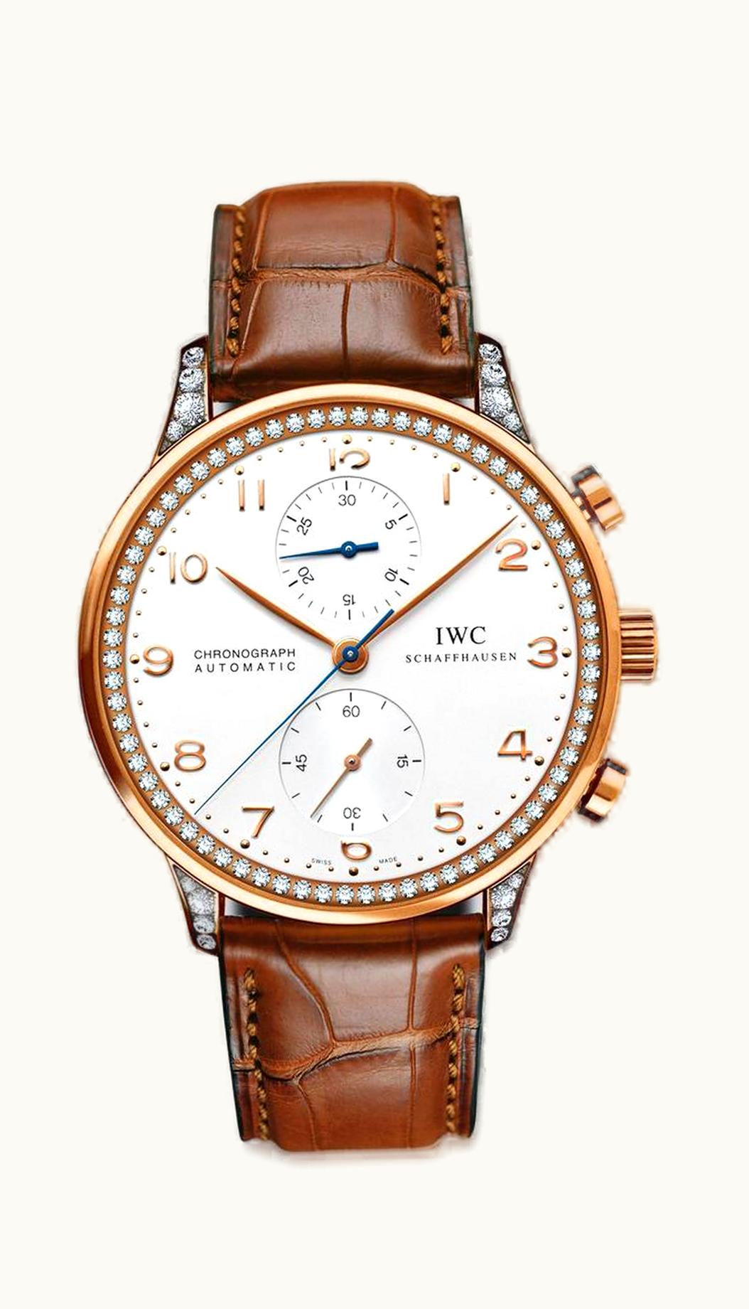 IWC Portuguese Chrono-Automatic Rose Gold / 266 Diamond