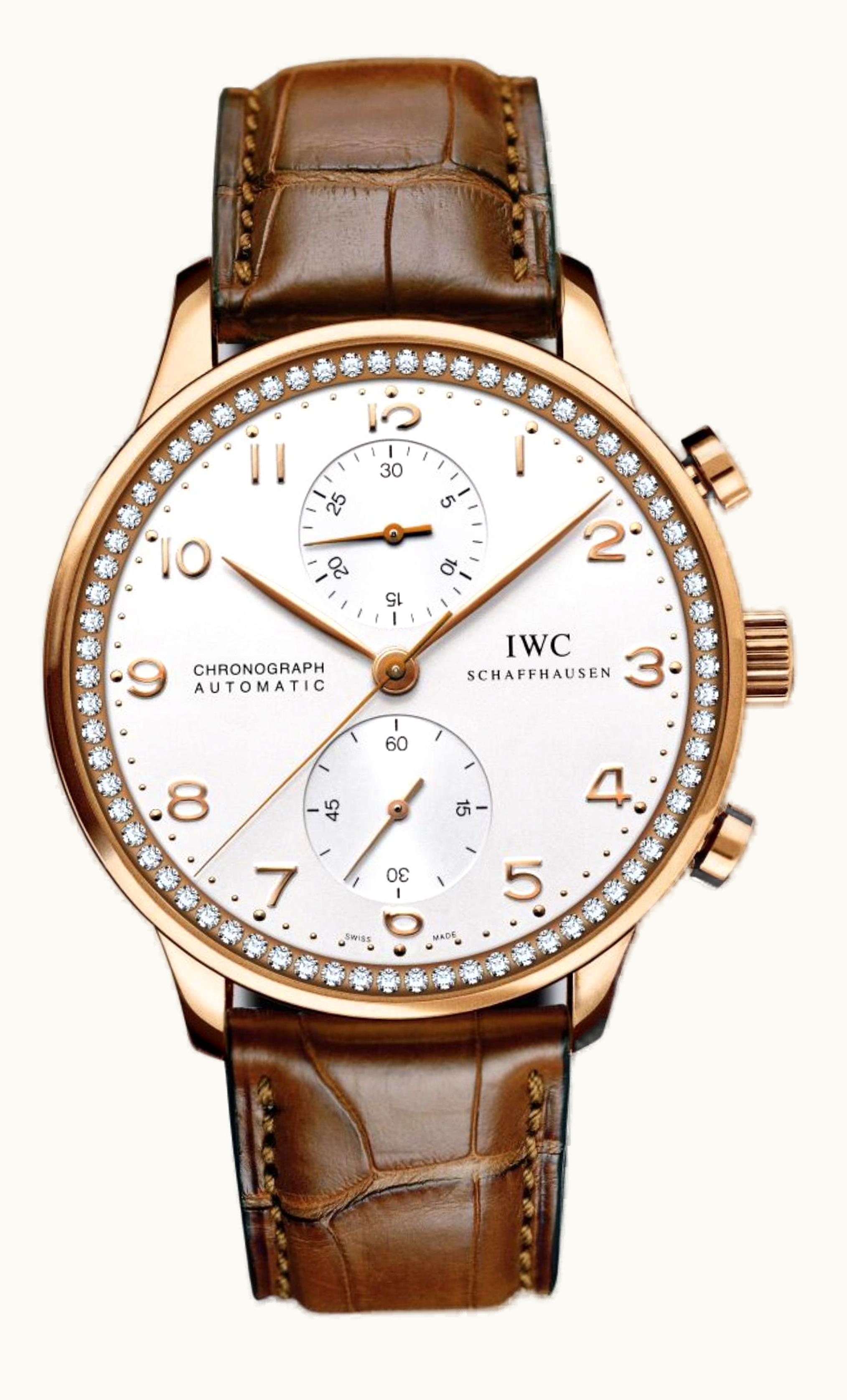 IWC Portugieser Chrono-Automatic Red Gold / Silver / Diamond