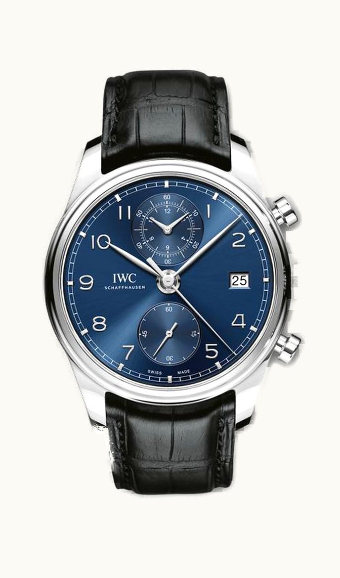 IWC Portugieser Chronograph Classic Stainless Steel / Blue