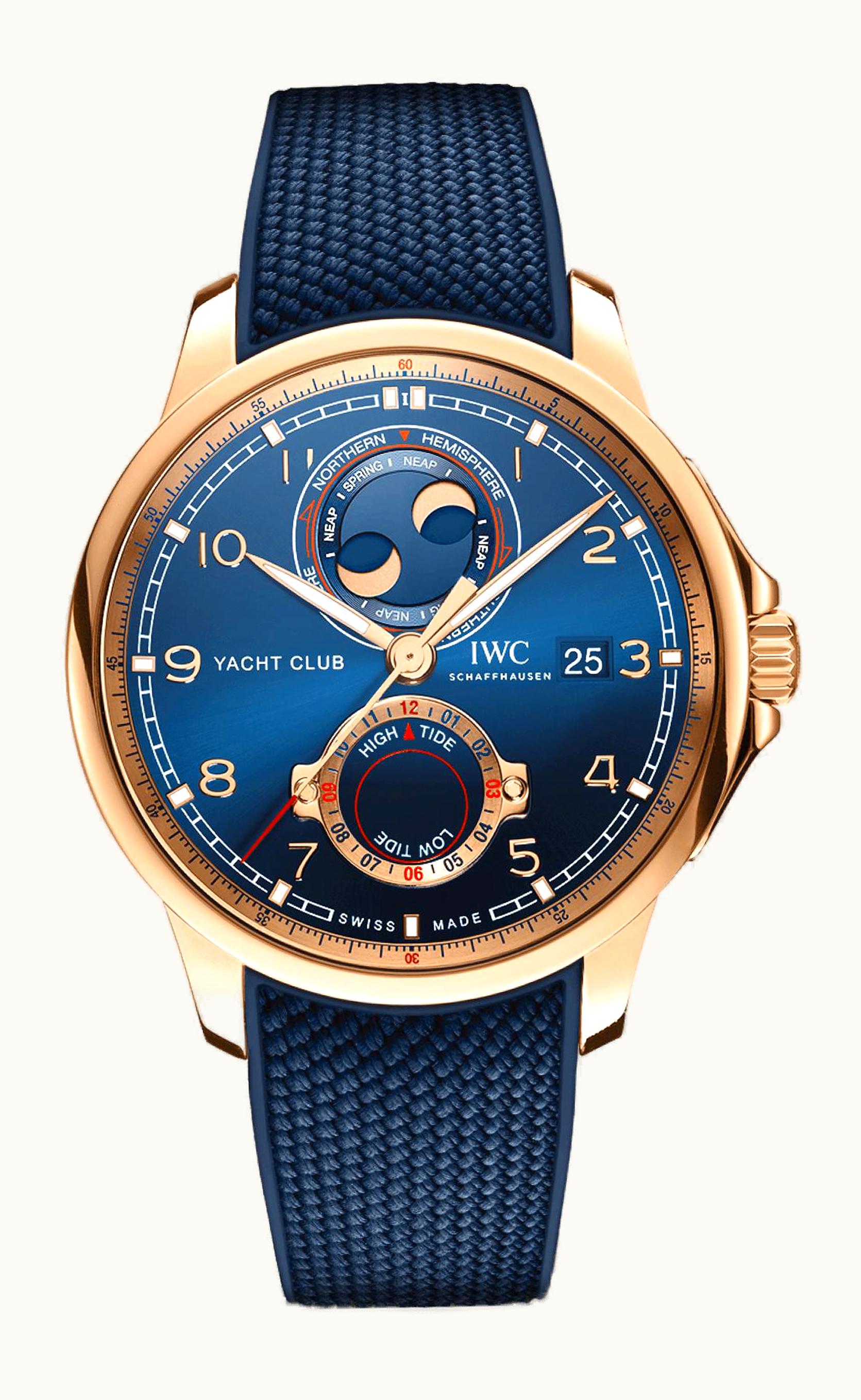 IWC Portugieser Yacht Club Moon & Tide Red Gold / Blue / Rubber