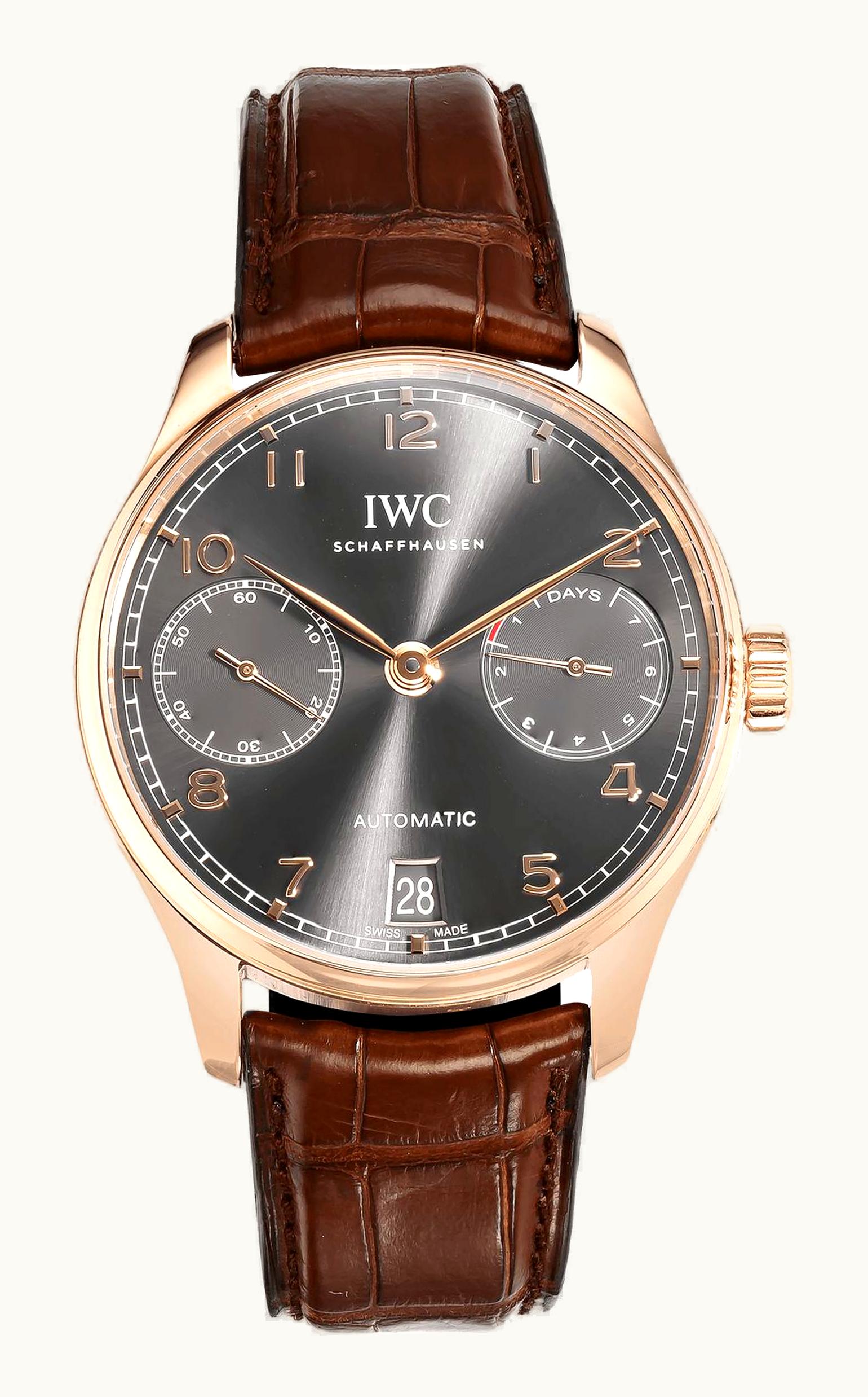 IWC Portugieser Chrono-Automatic Rose Gold / Black / Diamond