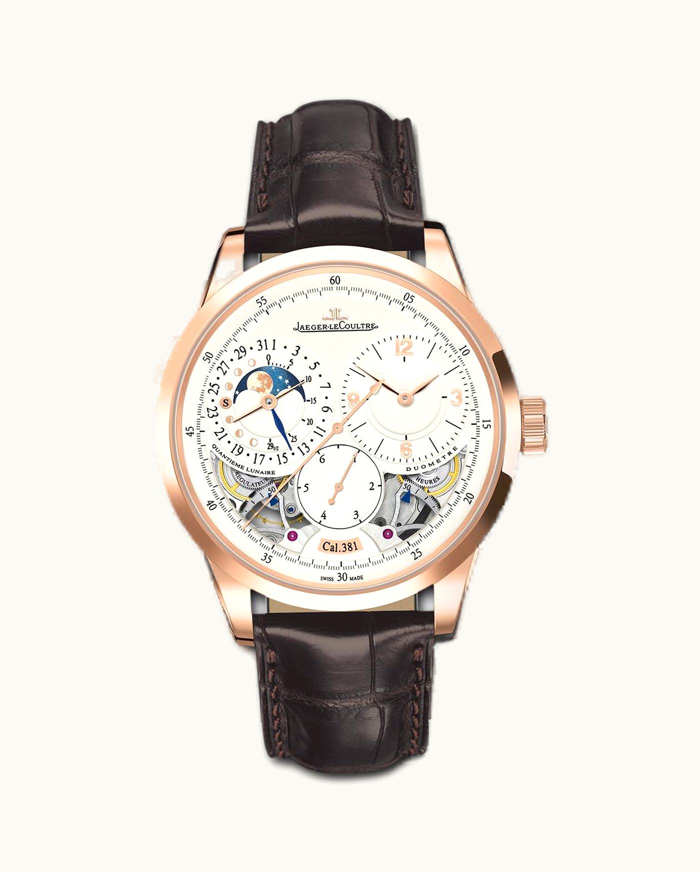 Jaeger-LeCoultre Duomètre à Quantième Lunaire Pink Gold Open