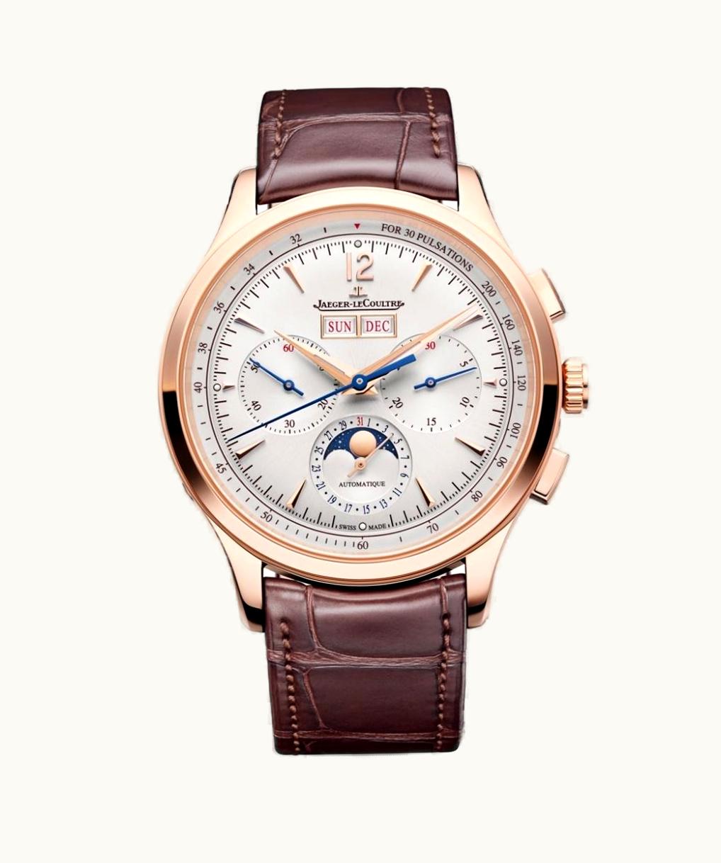 Jaeger-LeCoultre Master Control Chronograph Calendar Pink Gold / Silver / Alligator