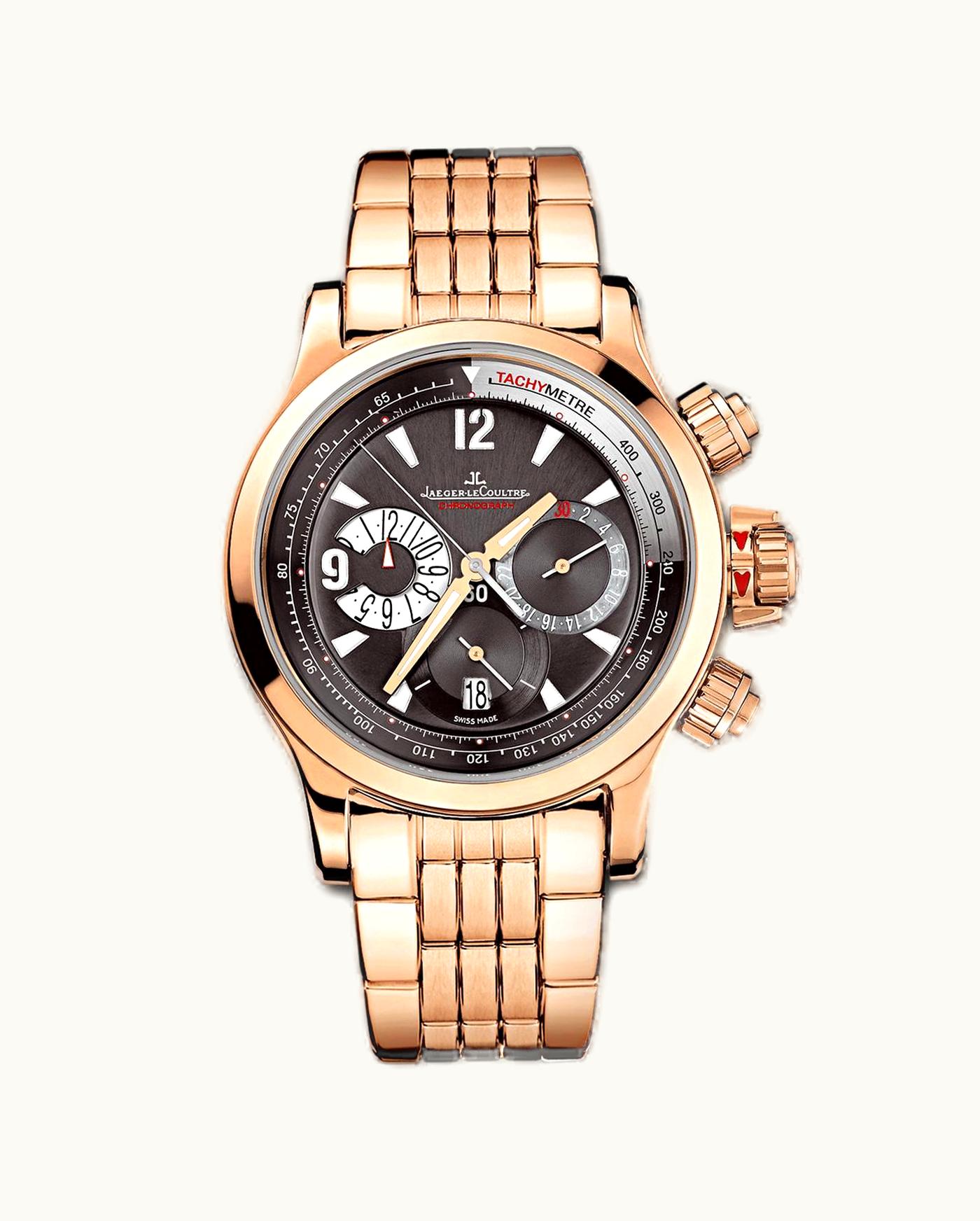 Jaeger-LeCoultre Master Compressor Chronograph Pink Gold Bracelet Grey
