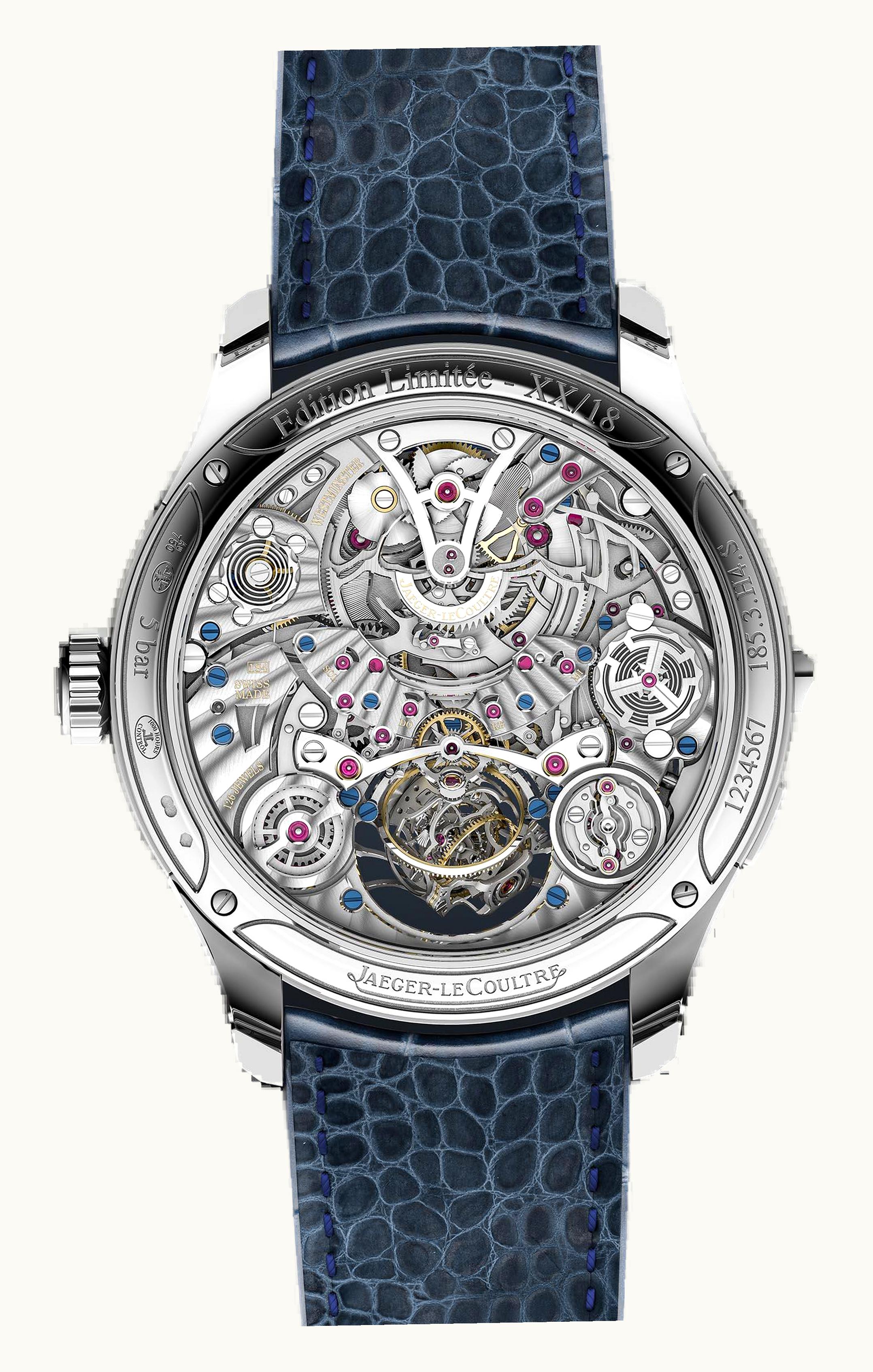 Jaeger-LeCoultre Master Grande Tradition Gyrotourbillon Westminster Perpetual White Gold / Blue