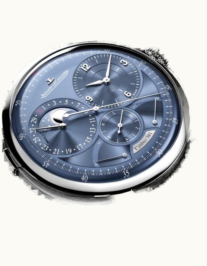 Jaeger-LeCoultre Master Ultra Thin Perpetual Stainless Steel / Black / Alligator