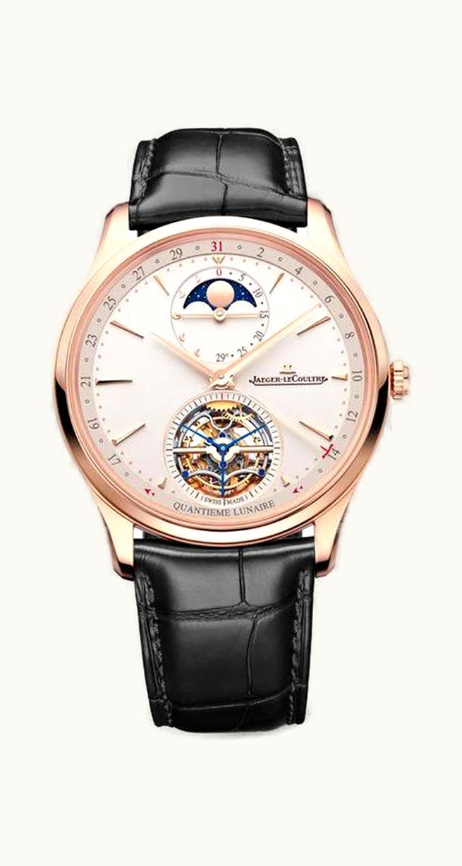 Jaeger-LeCoultre Master Ultra Thin Tourbillon Moon Pink Gold / Eggshell / Alligator