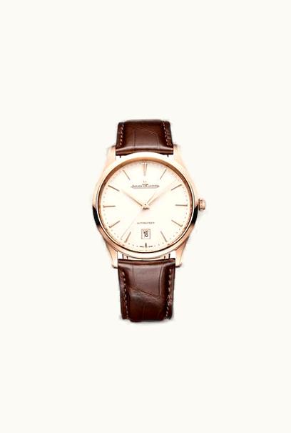 Jaeger-LeCoultre Master Ultra Thin Date Pink Gold / Eggshell / Alligator