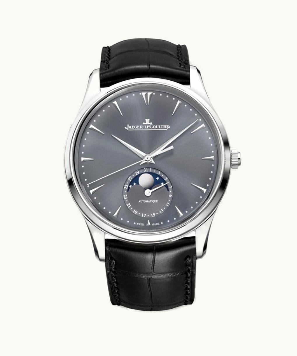 Jaeger-LeCoultre Master Ultra Thin Moon White Gold / Grey / Alligator
