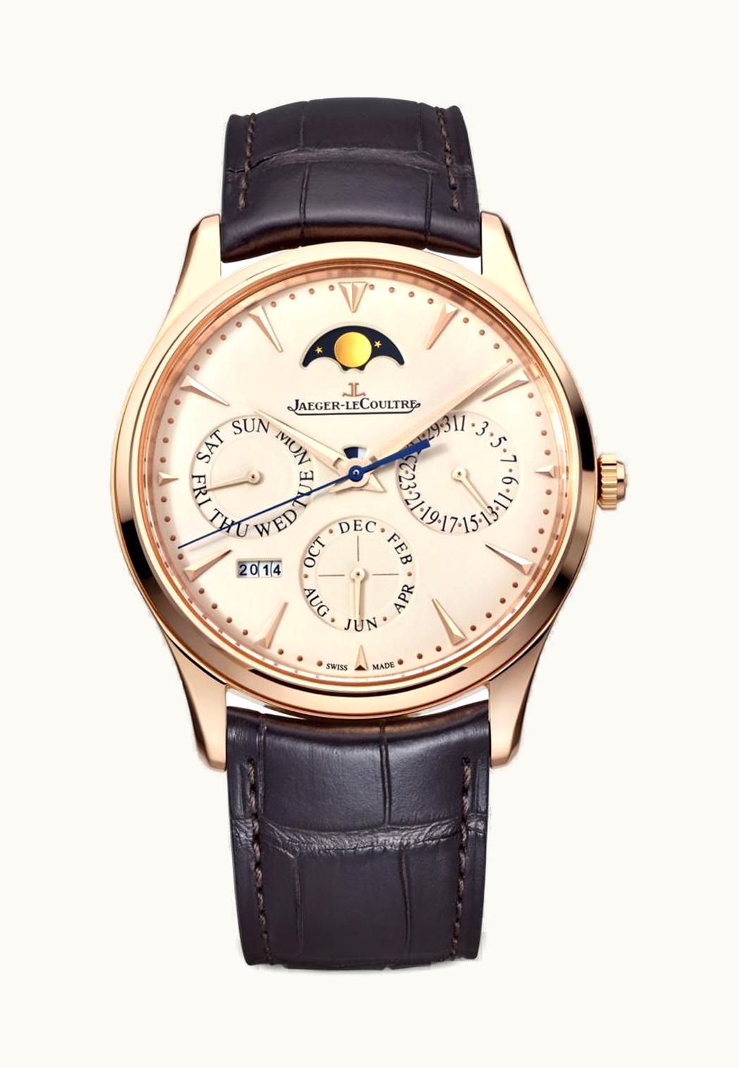 Jaeger-LeCoultre Master Ultra Thin Perpetual Pink Gold / Eggshell / Alligator