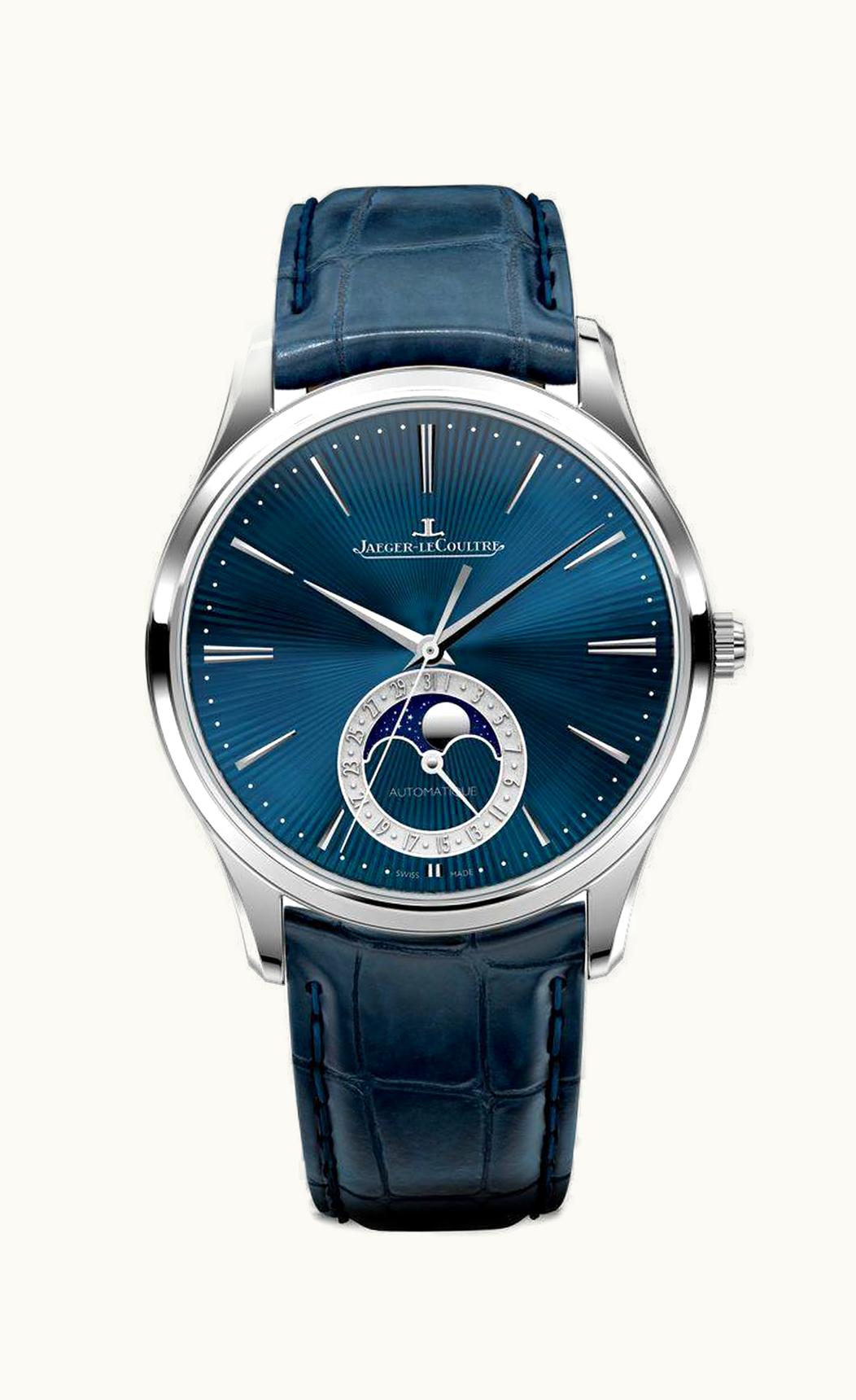 Jaeger-LeCoultre Master Ultra Thin Moon White Gold / Enamel / Alligator