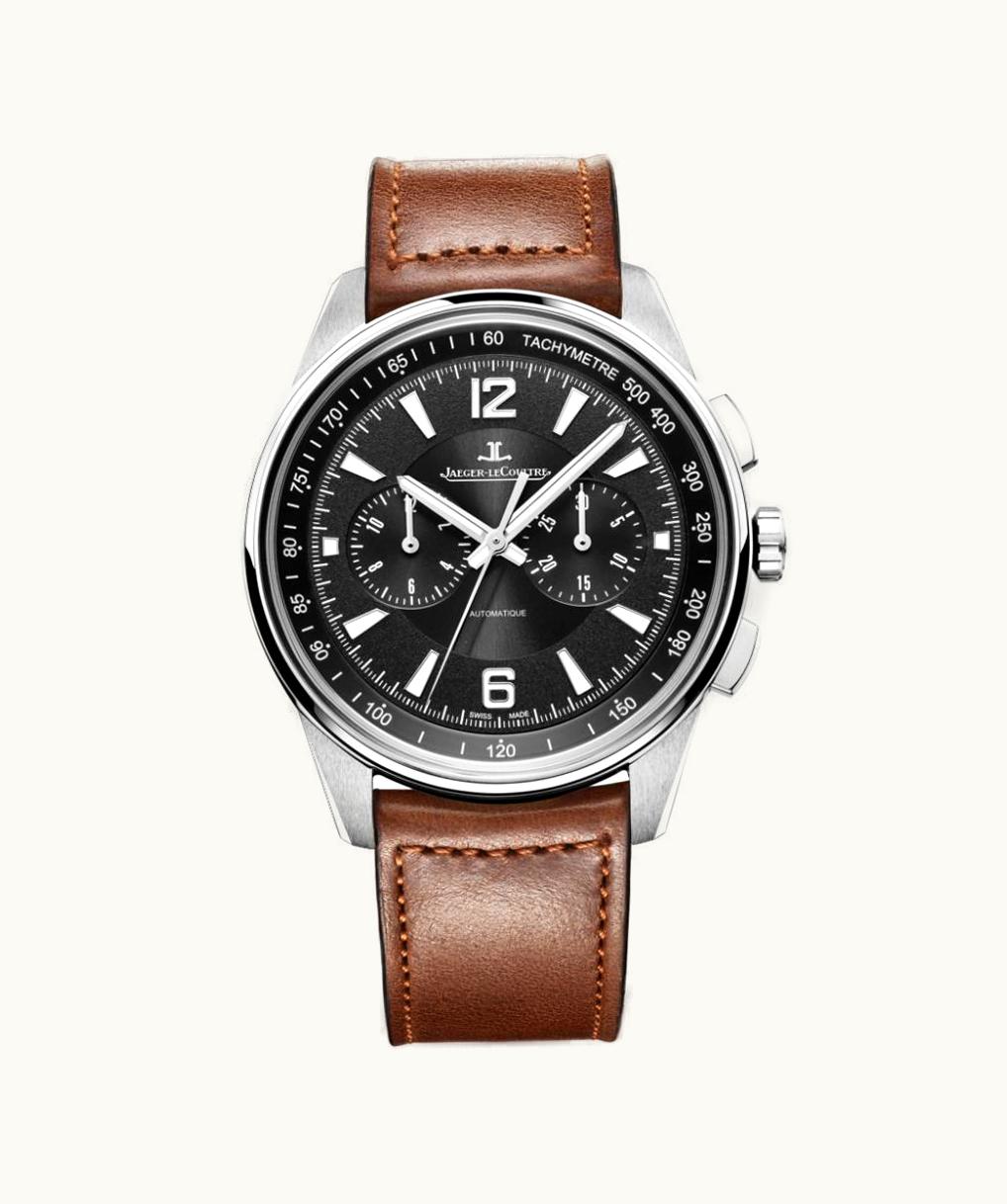Jaeger-LeCoultre Polaris Chronograph Stainless Steel / Black / Calf