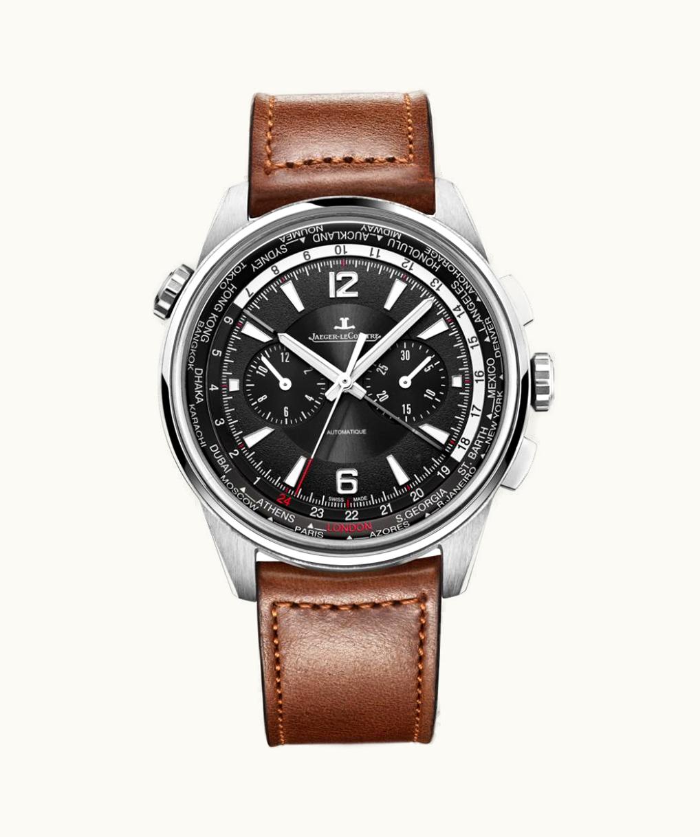 Jaeger-LeCoultre Polaris Chronograph WT Titanium / Black / Calf