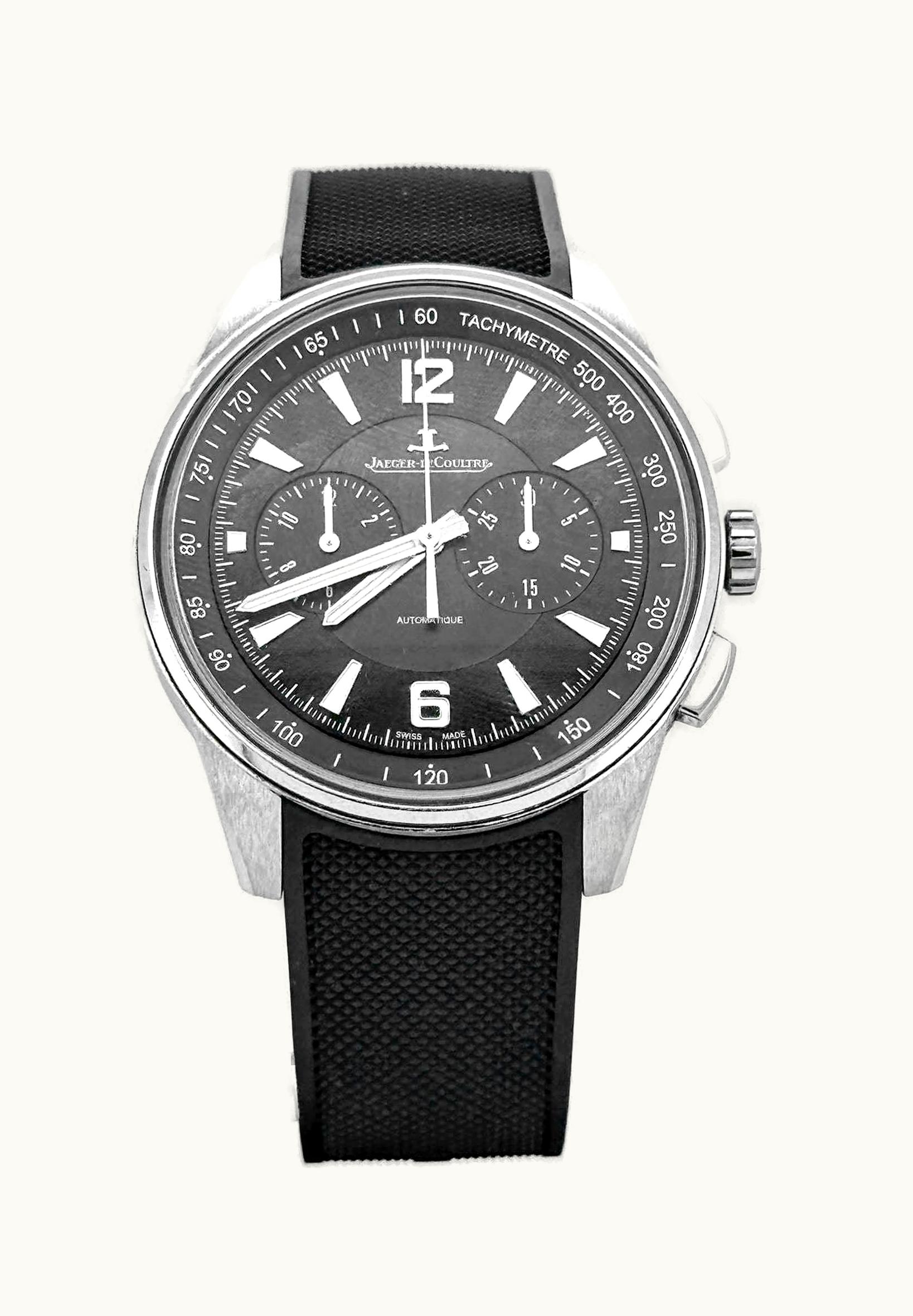 Jaeger-LeCoultre Polaris Chronograph Stainless Steel / Black / Alligator