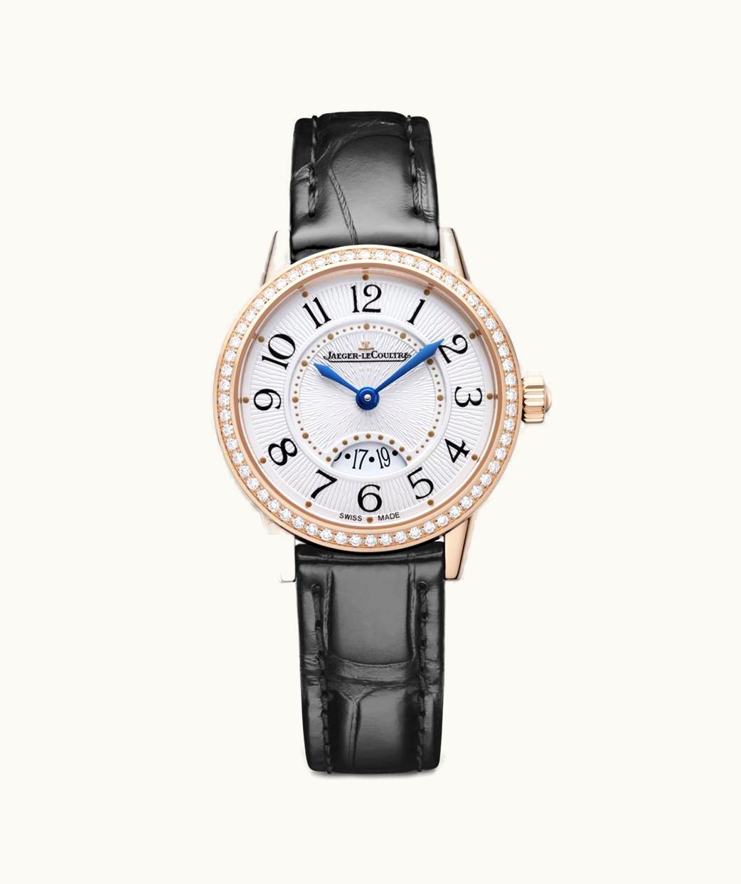 Jaeger-LeCoultre Rendez-Vous Date Small Quartz Pink Gold - Diamond / Silver / Alligator