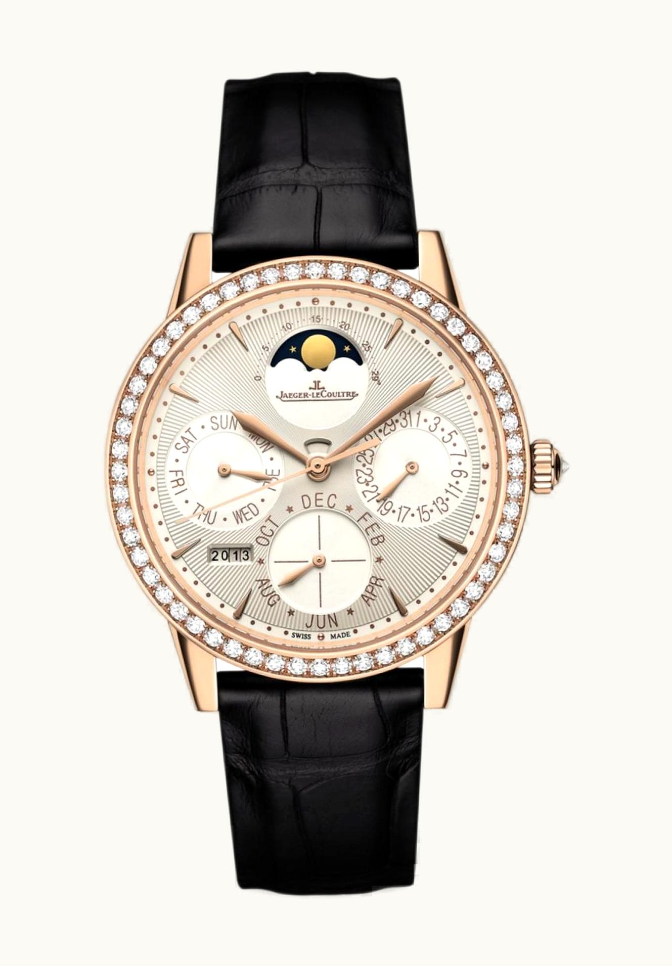 Jaeger-LeCoultre Rendez-Vous Perpetual Calendar Pink Gold / Silver / Alligator