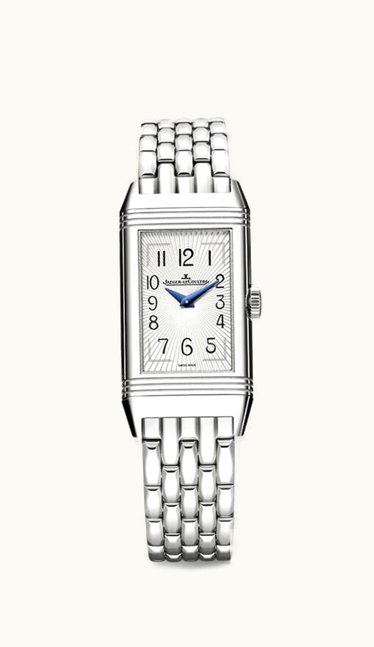 Jaeger-LeCoultre Reverso Classic Medium Duetto Stainless Steel / Silver / Alligator