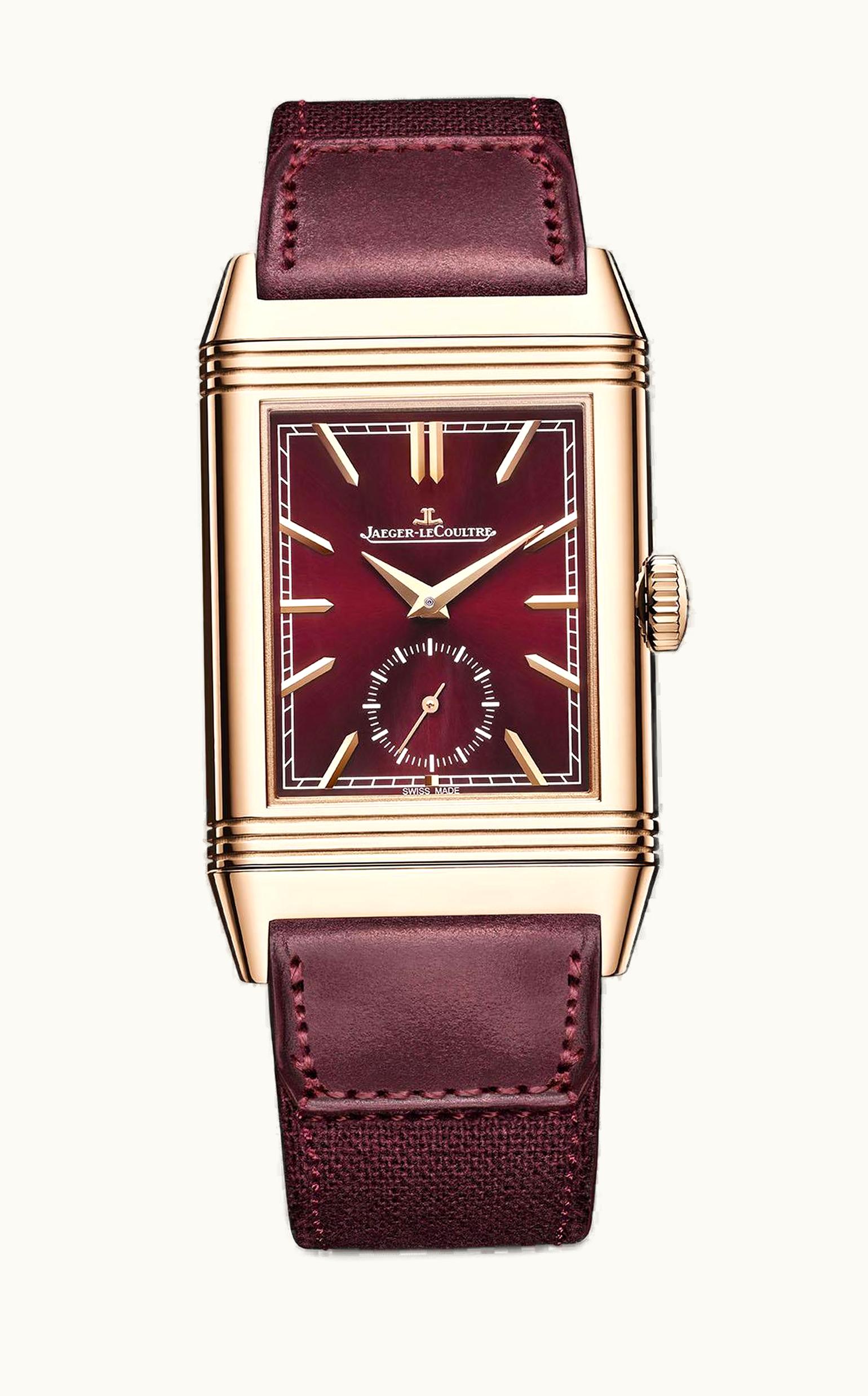 Jaeger-LeCoultre Reverso Tribute Duoface Fagliano Pink Gold  / Burgundy