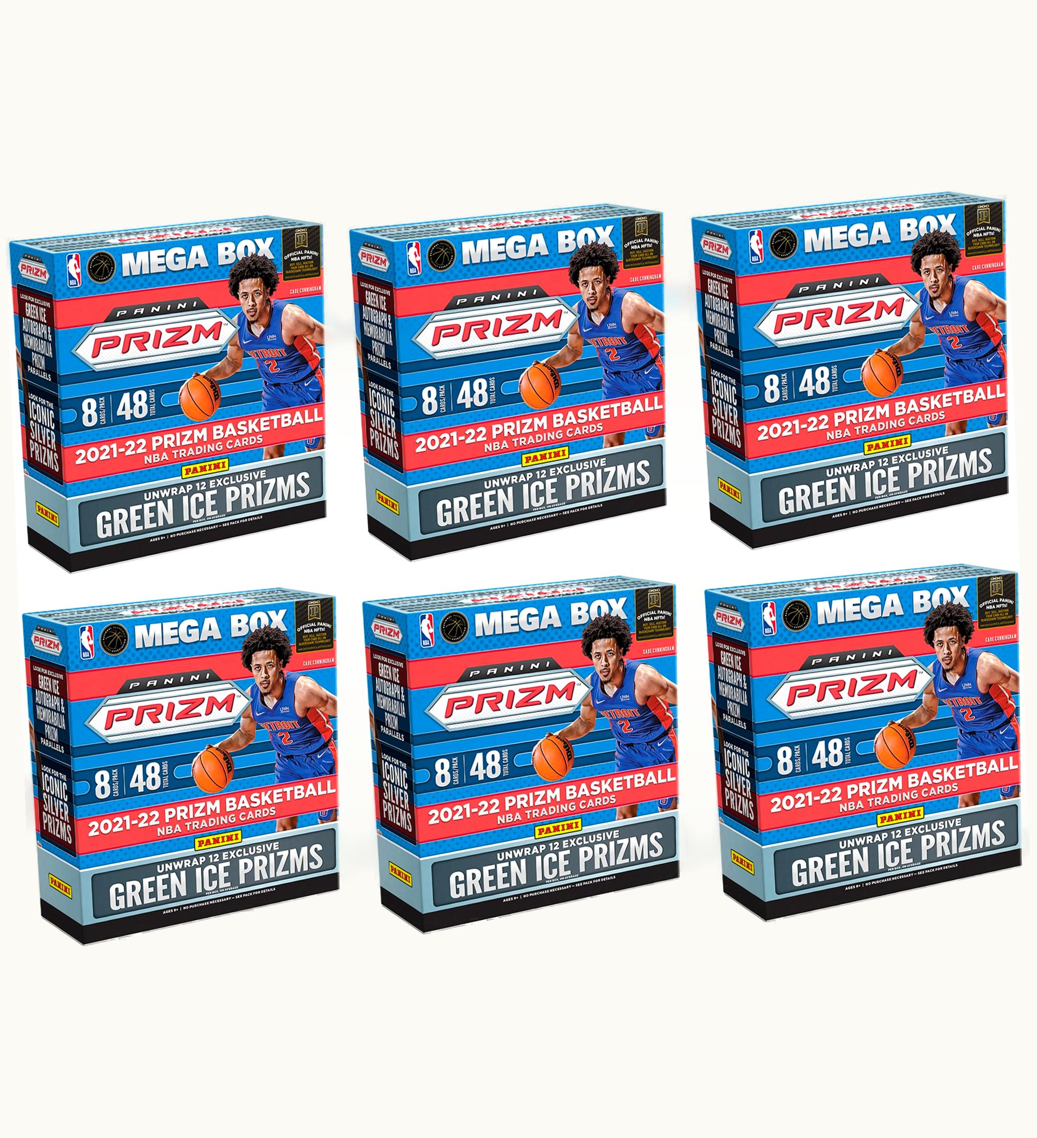 Panini 2021 22 Panini Prizm Basketball Fanatics Exclusive Mega Box Green Ice Prizms 6x Lot