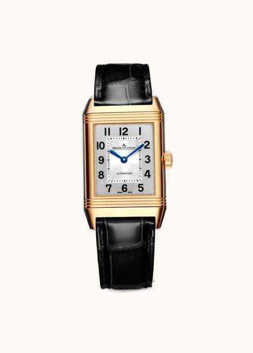 Jaeger-LeCoultre Reverso Classic Medium Duetto Pink Gold / Silver / Alligator