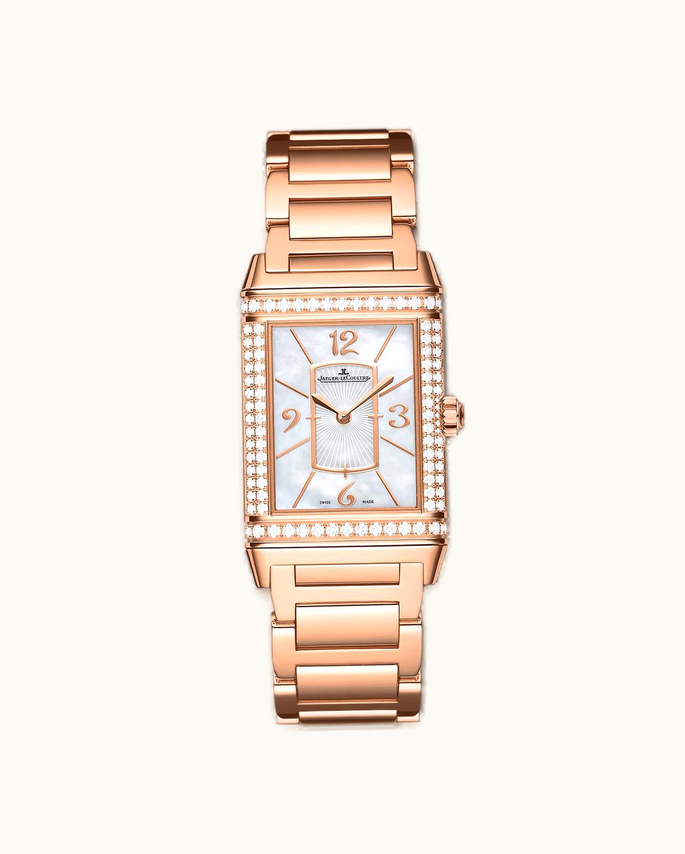 Jaeger-LeCoultre Grande Reverso Lady Ultra Thin Pink Gold Mother of Pearl Bracelet
