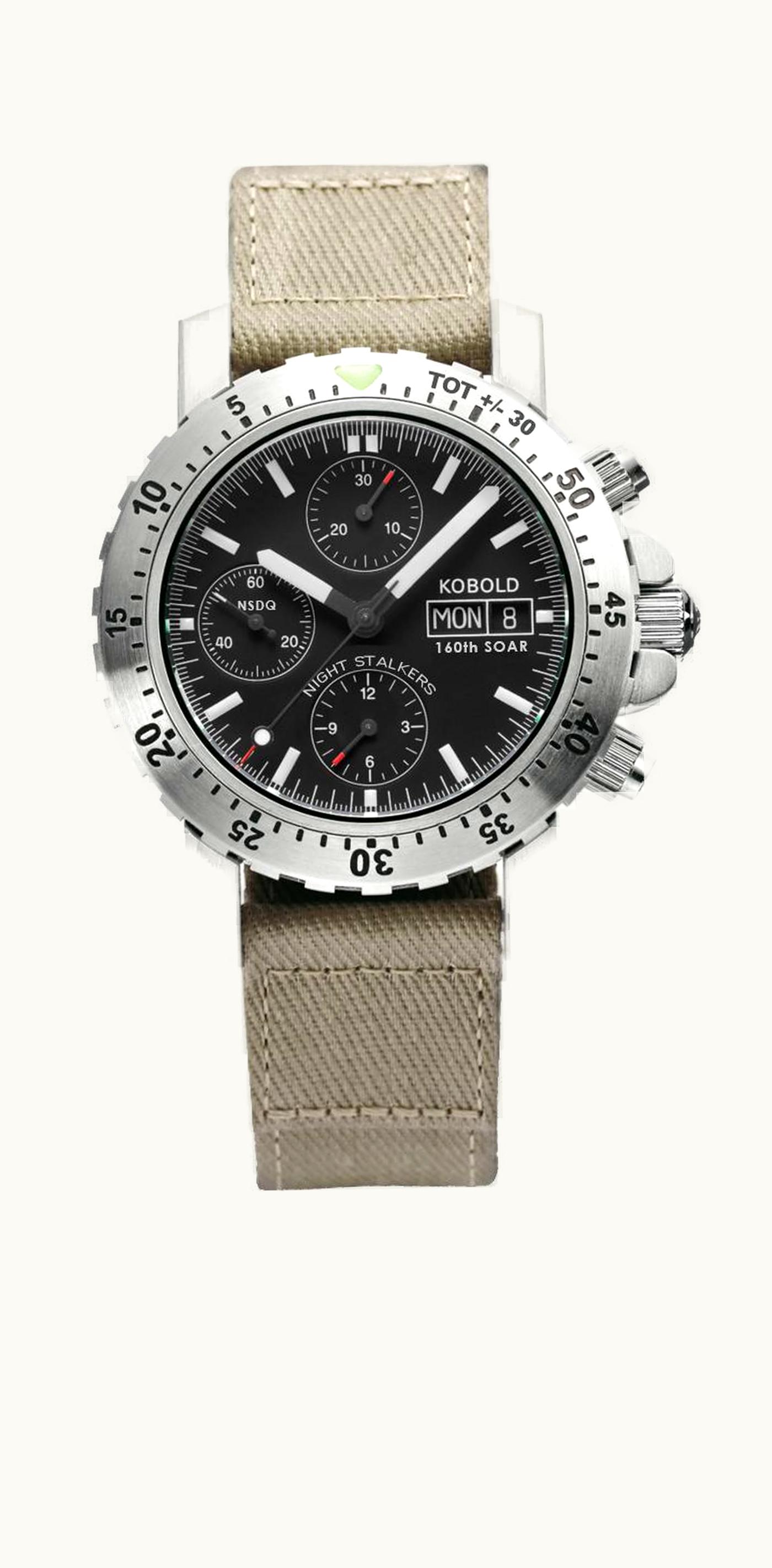 Kobold Phantom Chronograph Night Stalkers Edition Stainless Steel / Black