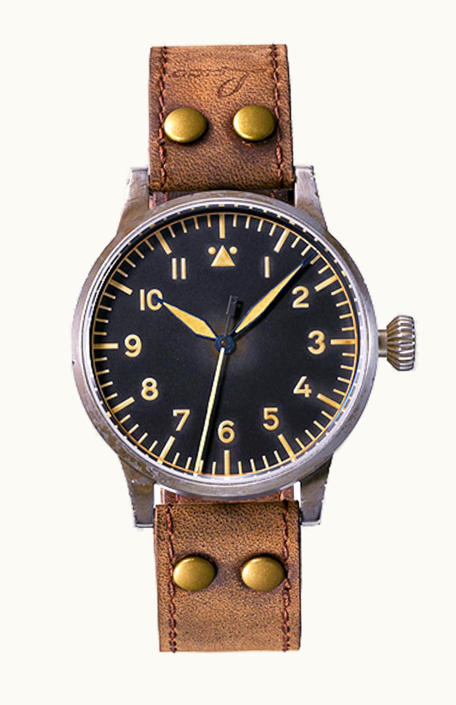 Laco Pilot Watch Original Leipzig Erbstück Stainless Steel / Black