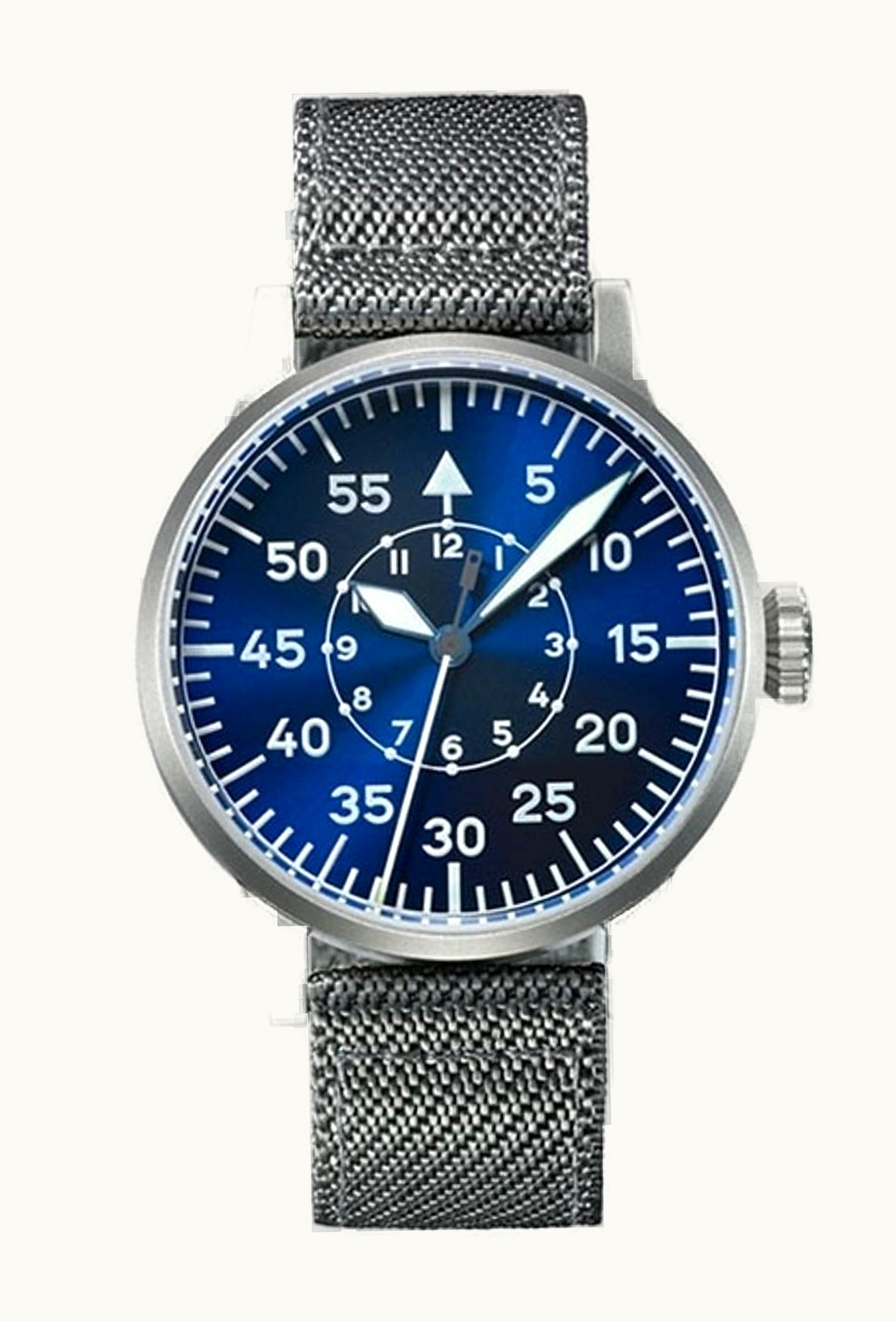Laco Pilot Watch Original Paderborn Blaue Stunde Stainless Steel / Blue