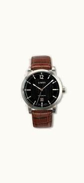 Limes Chyros Automatic - Black / brown leather strap (Croco)
