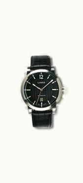 Limes Chyros Automatic - Silvered / black leather strap (Croco)