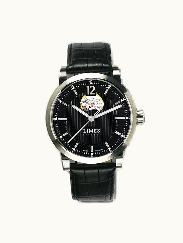 Limes Chyros Balancier Visible - Schwarz / schwarzes Lederband (Croco)