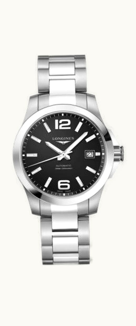 Longines Conquest 39 Automatic Stainless Steel / Black / Bracelet