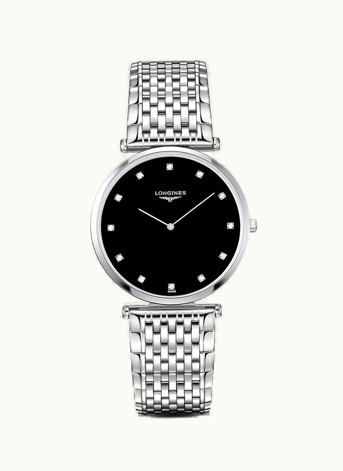 Longines Conquest 29.5 Quartz Moonphase Stainless Steel / Black / Bracelet