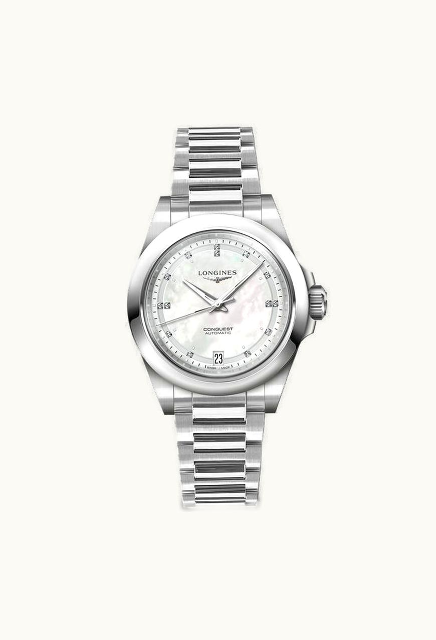 Longines Conquest 34 Stainless Steel / MOP / Bracelet