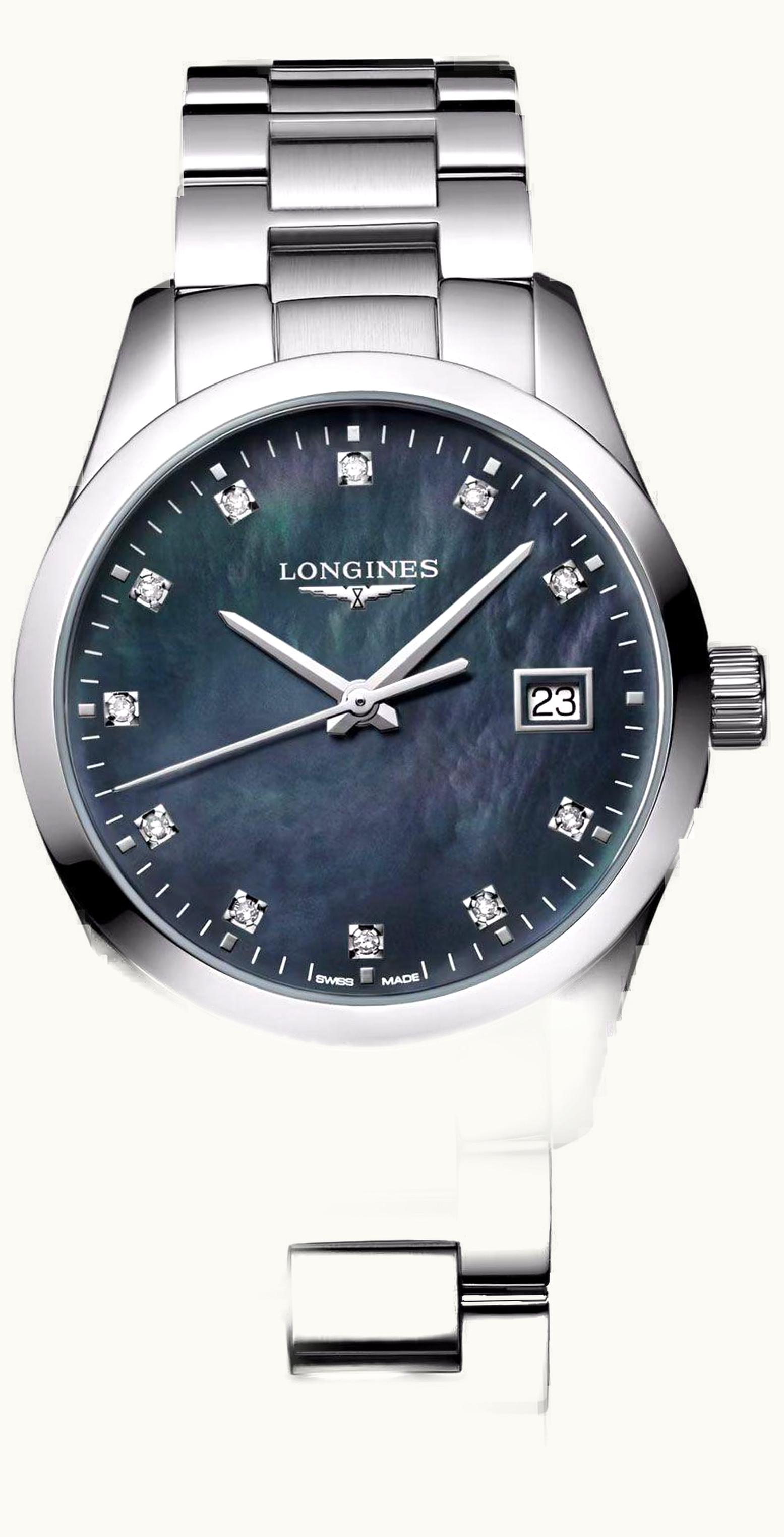 Longines Conquest Classic Quartz 34 Stainless Steel / Black MOP