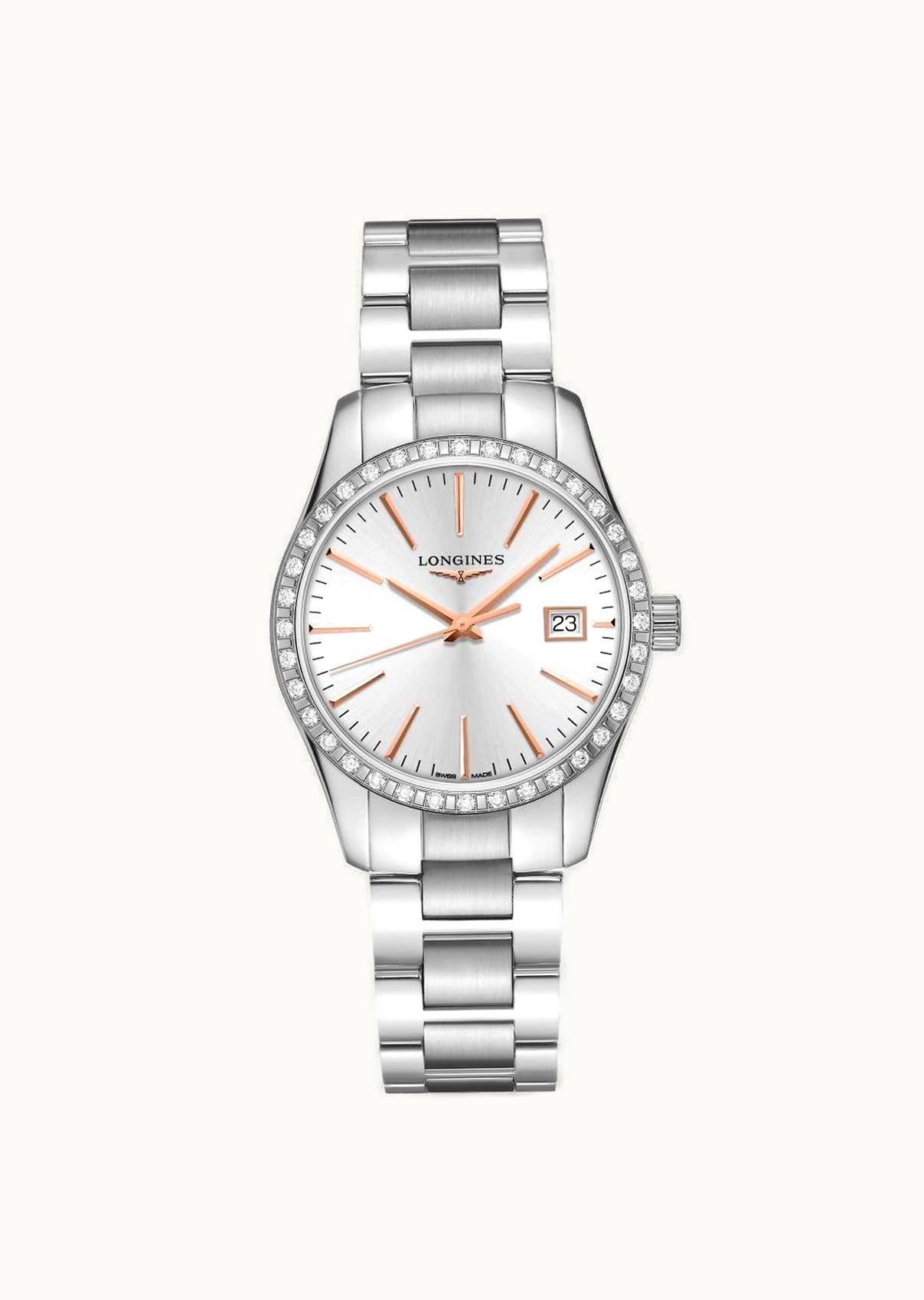 Longines Conquest Classic Quartz 29.5 Stainless Steel - Diamond / Silver